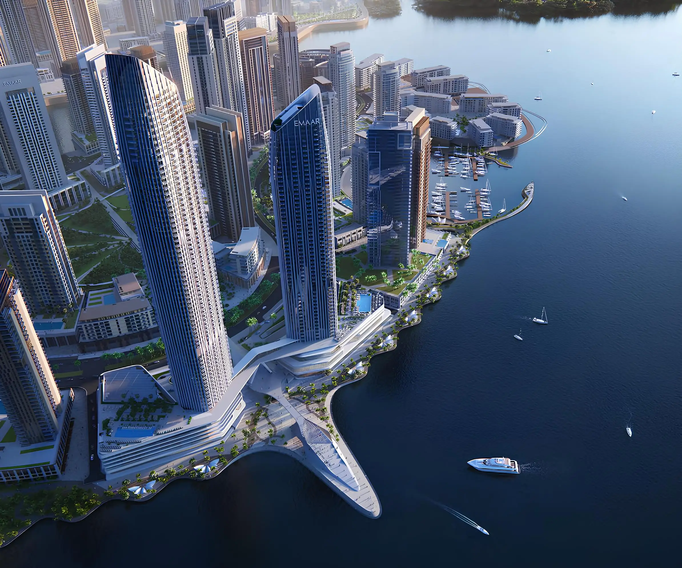 Address Harbour Point waterfront promenade and marina setting
