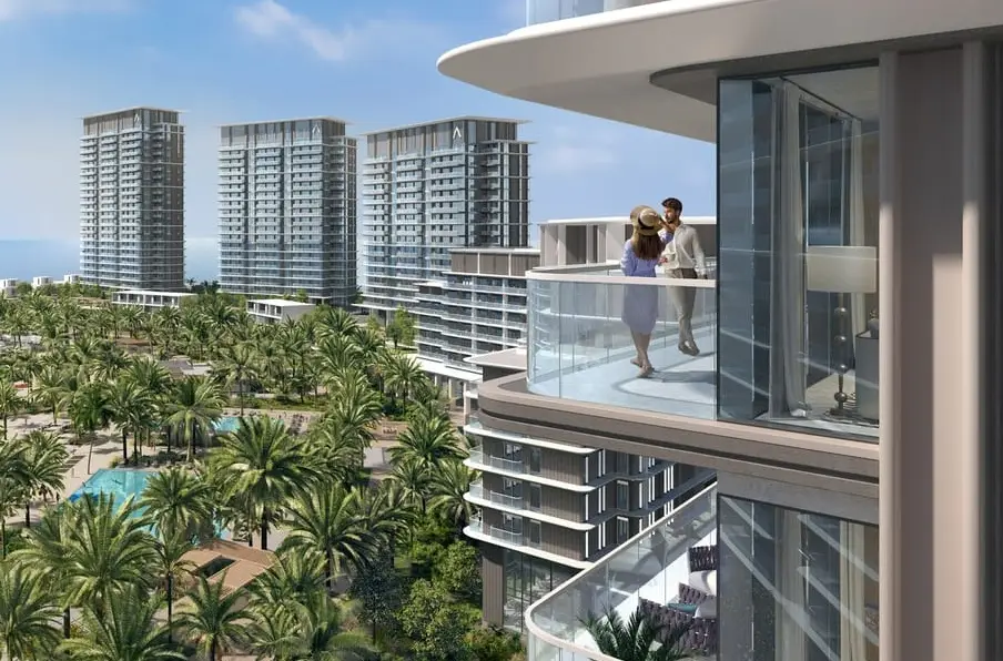 Address Residences Al Marjan bedroom with panoramic sea view