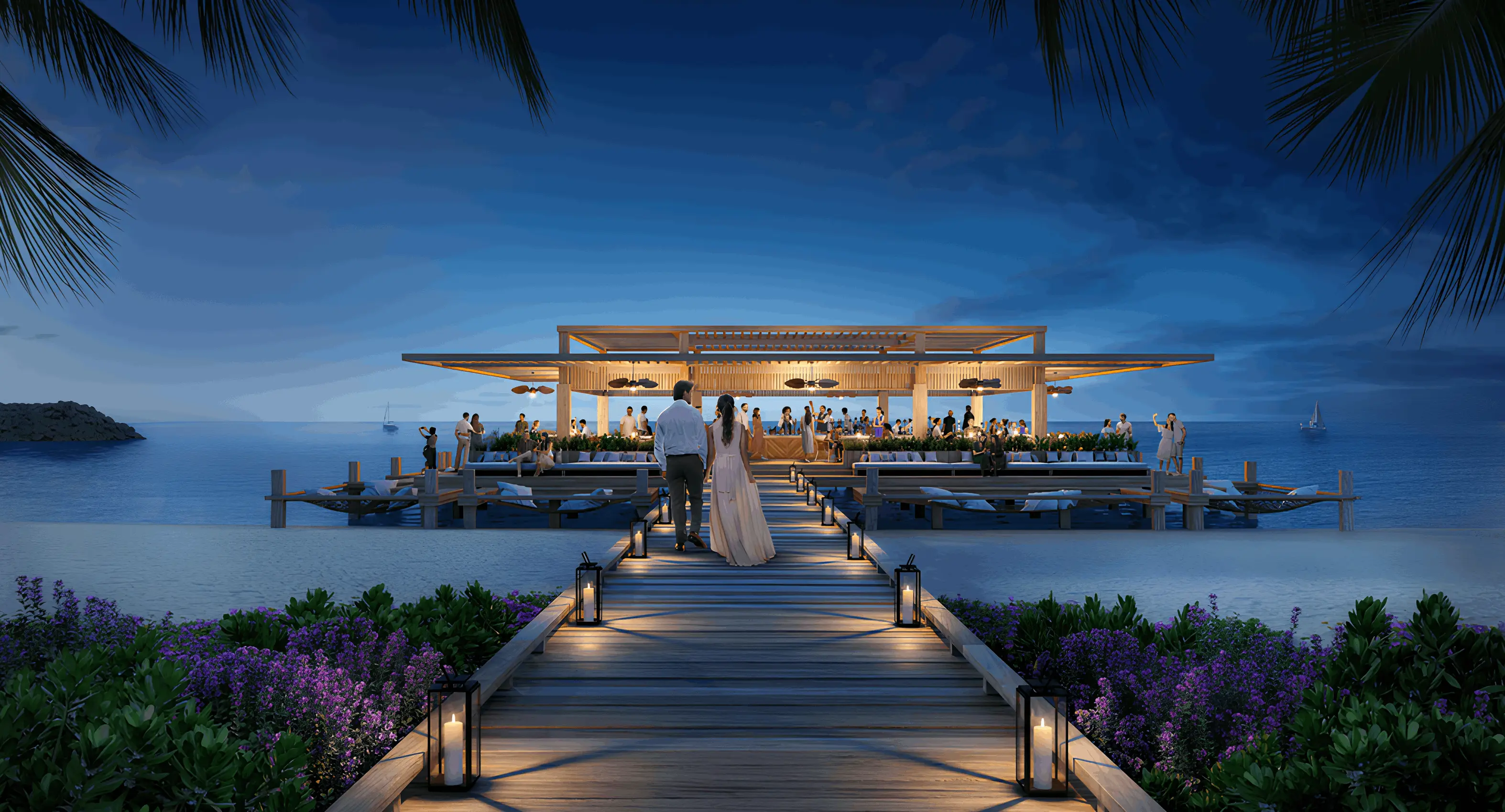 Overwater dining venue at Address Residences Al Marjan Island