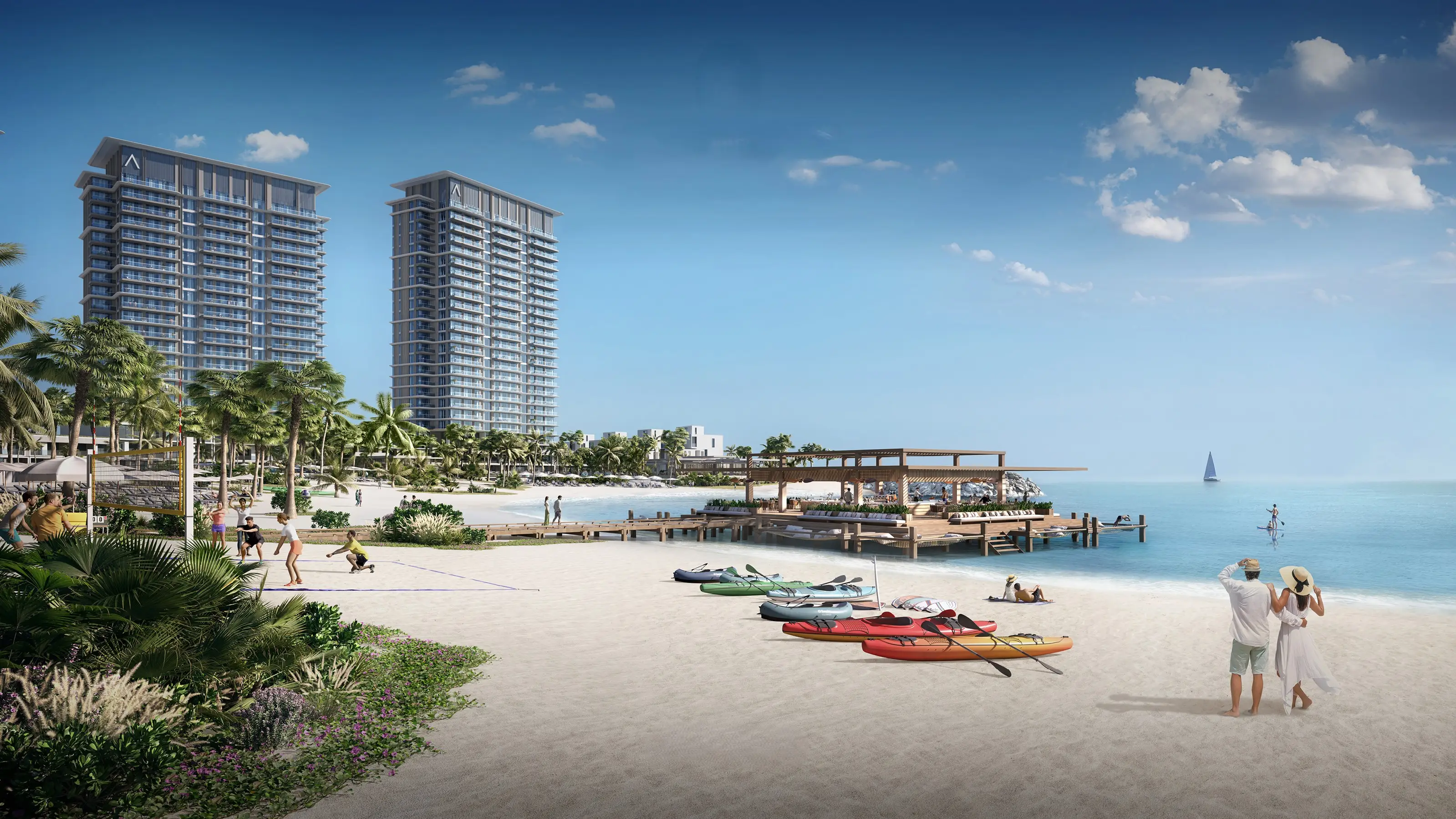 Private beach and water sports at Address Residences Al Marjan