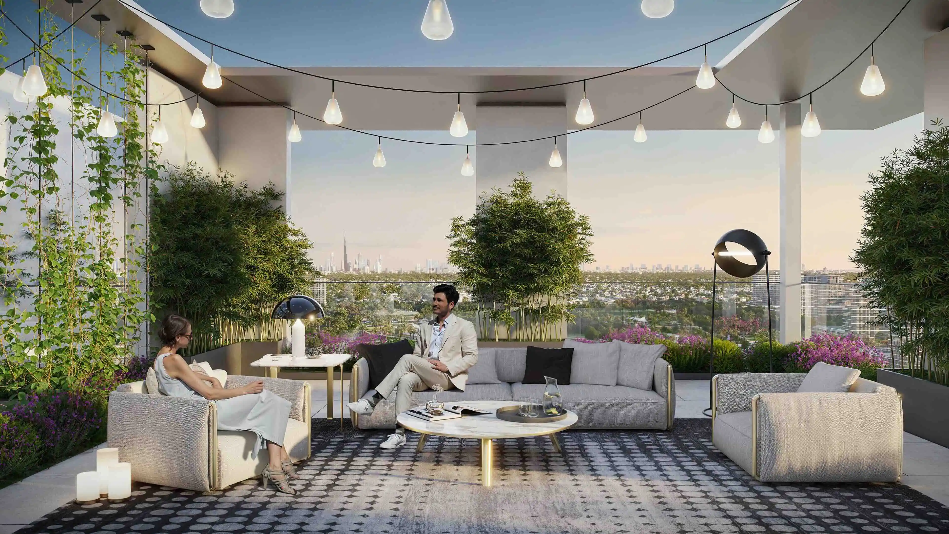Address Residences Dubai Hills Estate bedroom with park views