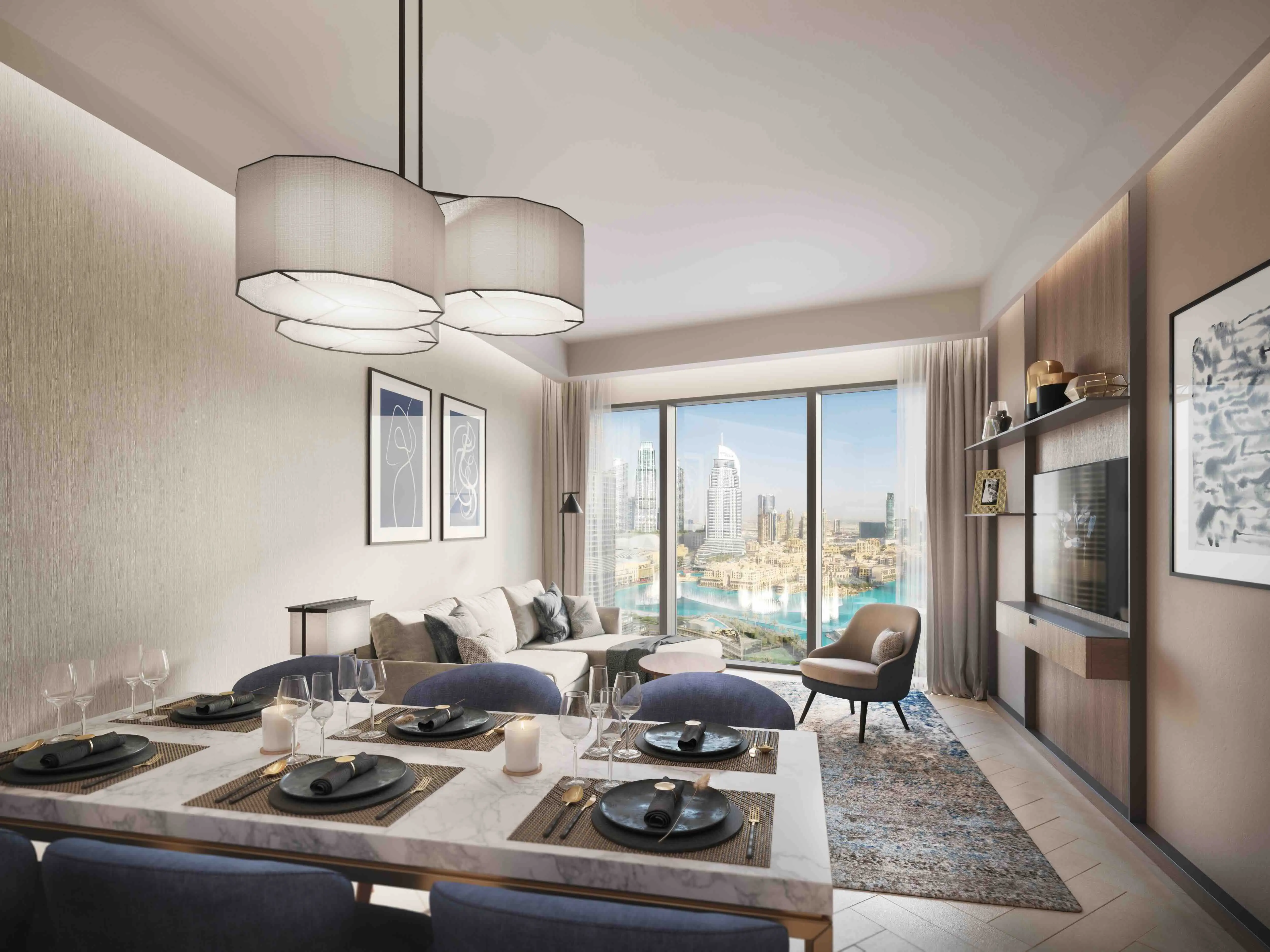 Address Dubai Opera Burj Khalifa and fountain view