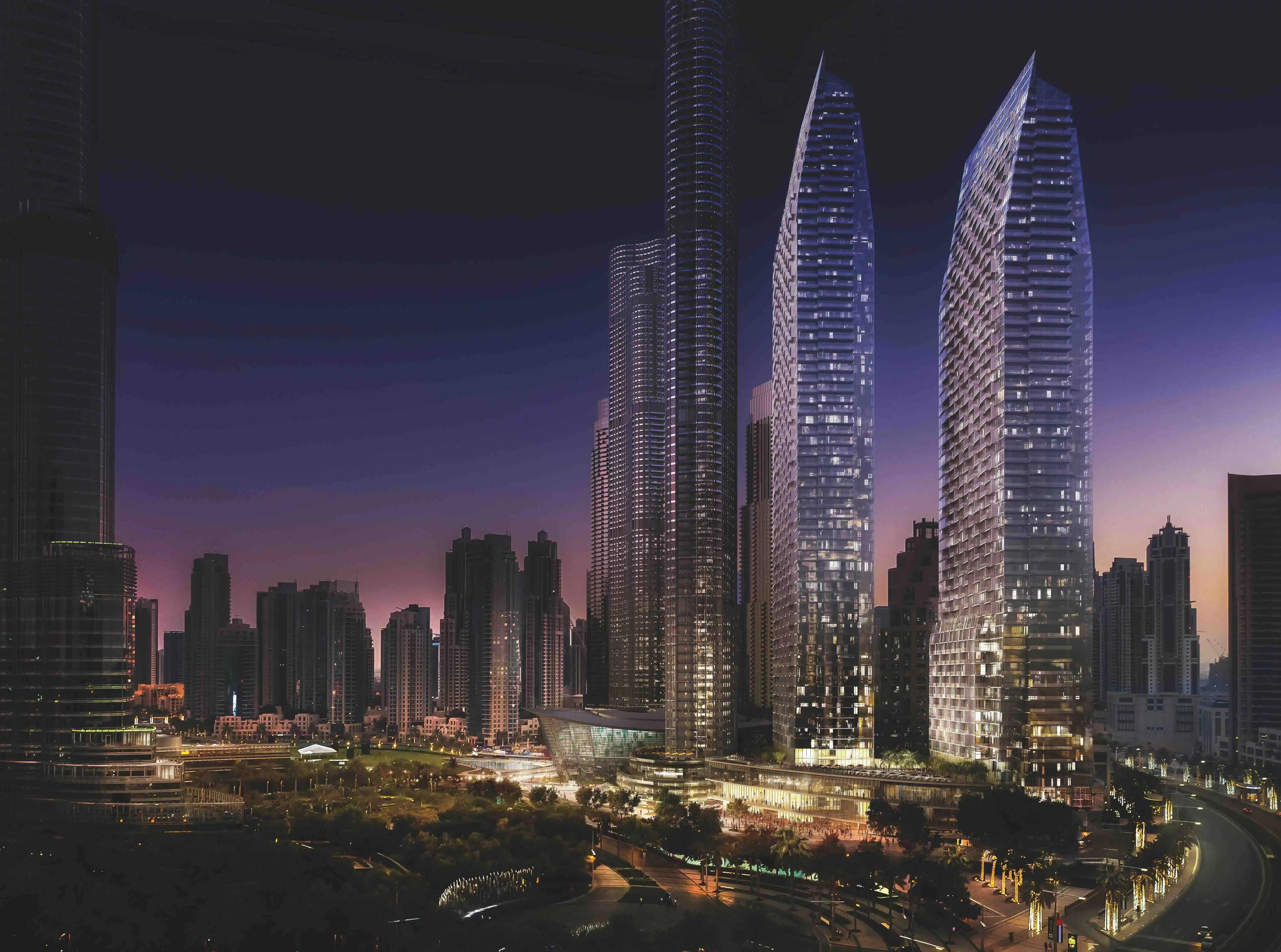 Address Residences Dubai Opera tower architecture