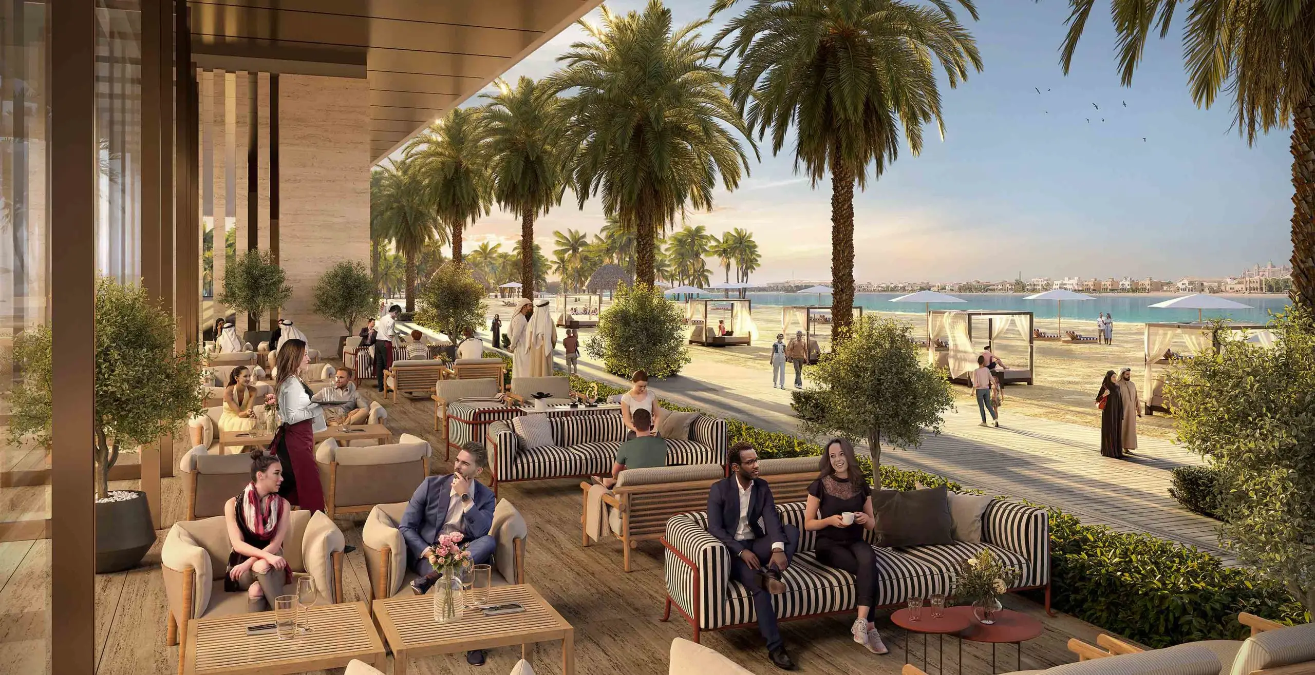 Address Residences The Bay beachfront promenade