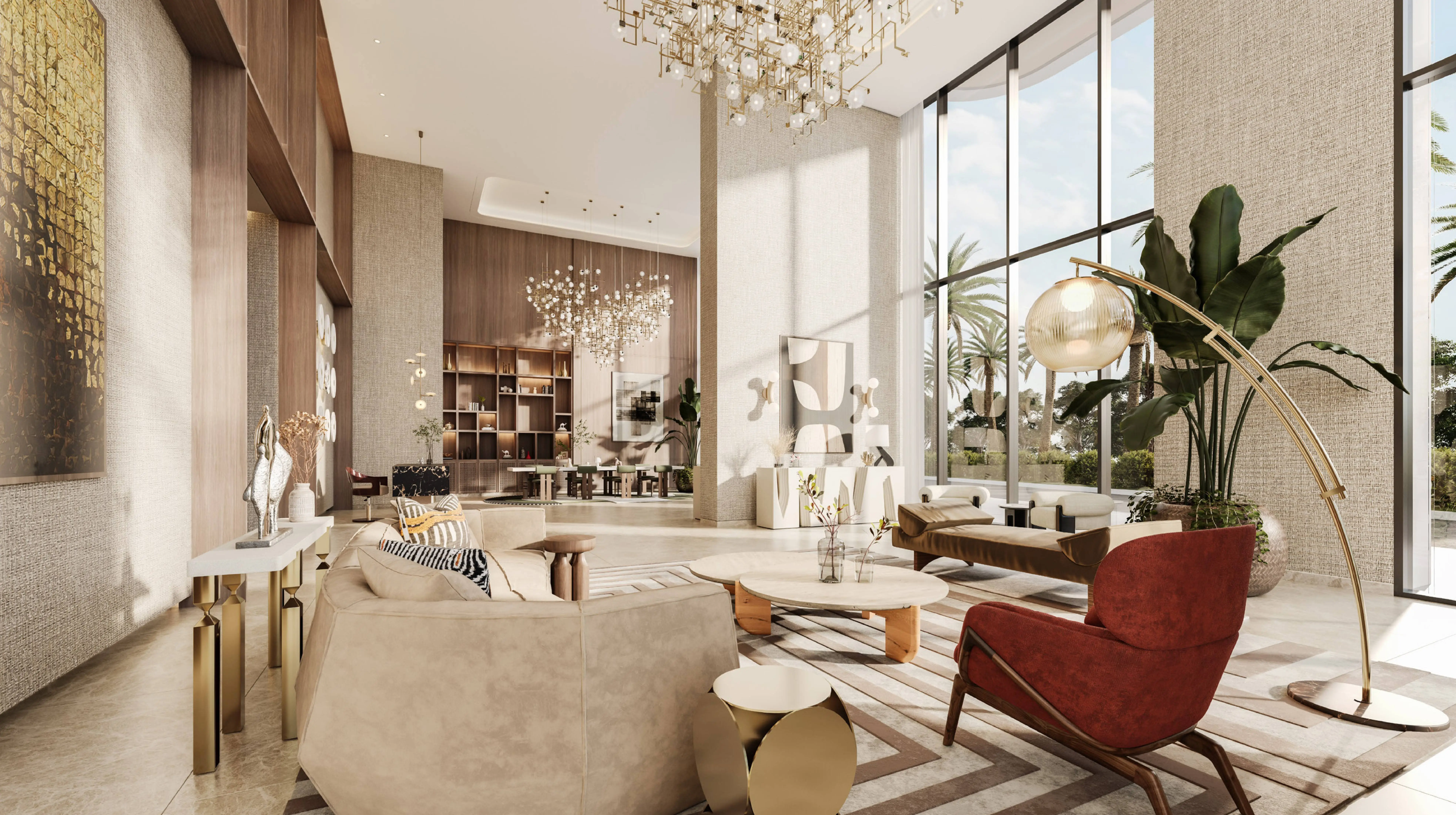 Address Residences Zabeel view across central Dubai