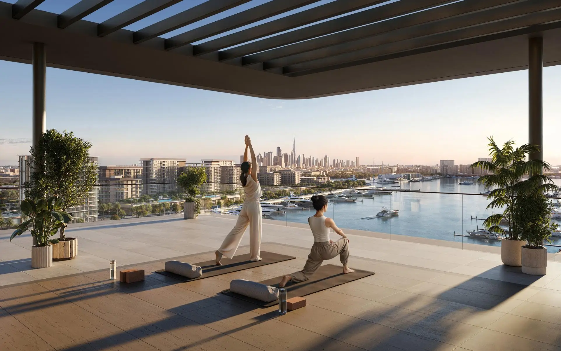 Aurea outdoor fitness and yoga area