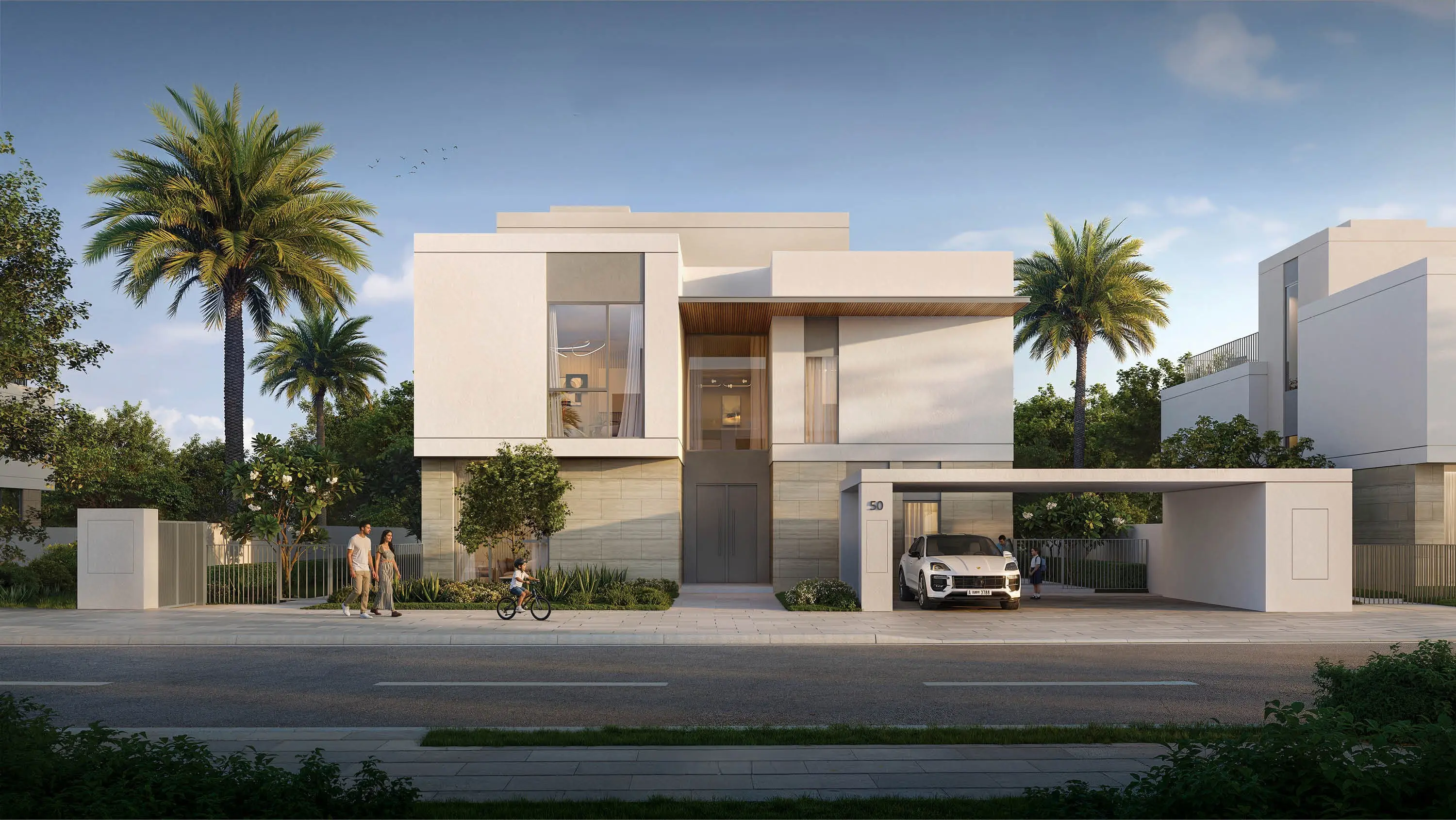 Five bedroom Avelia villa front elevation at The Valley