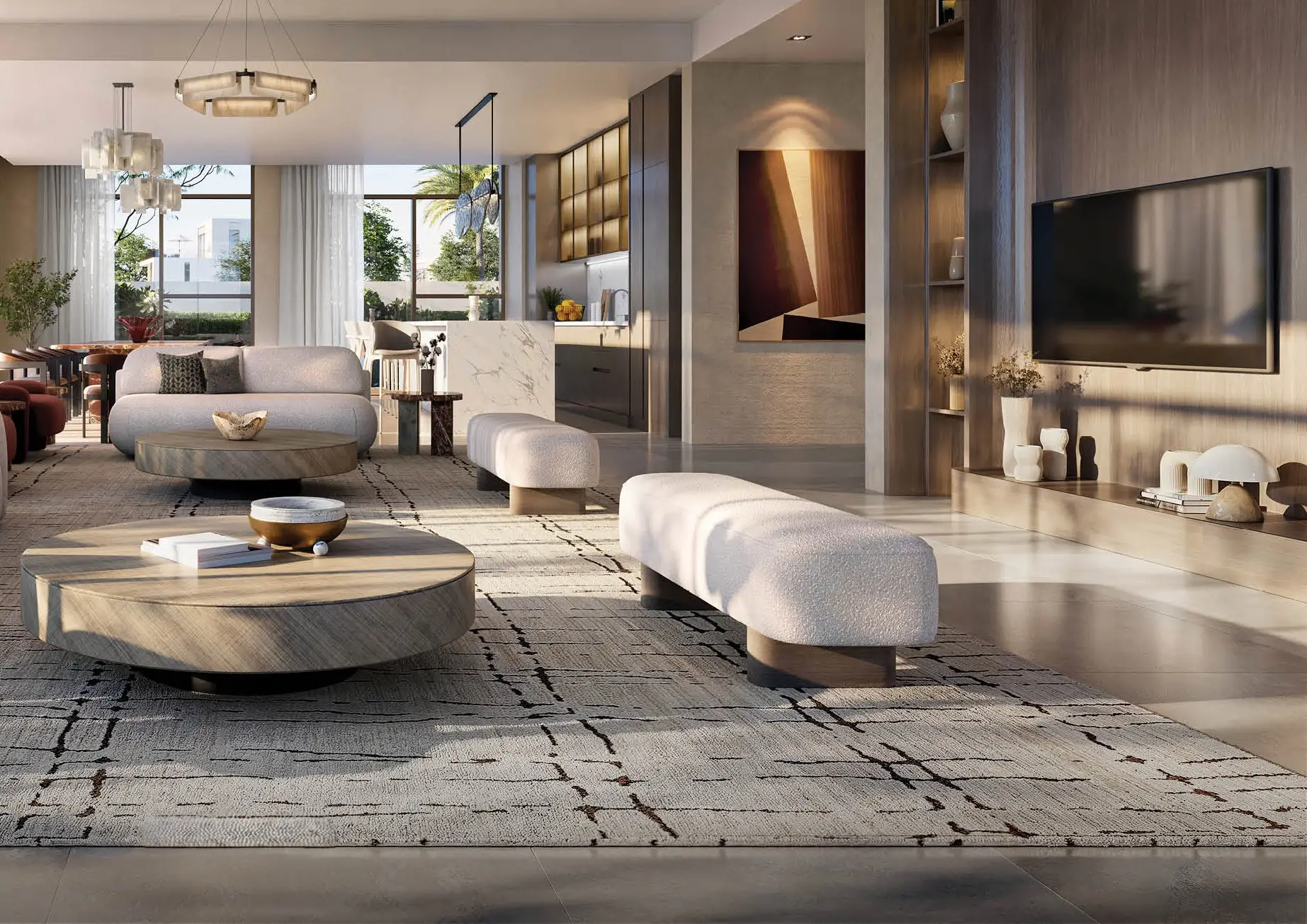 Avelia open-plan living room and kitchen