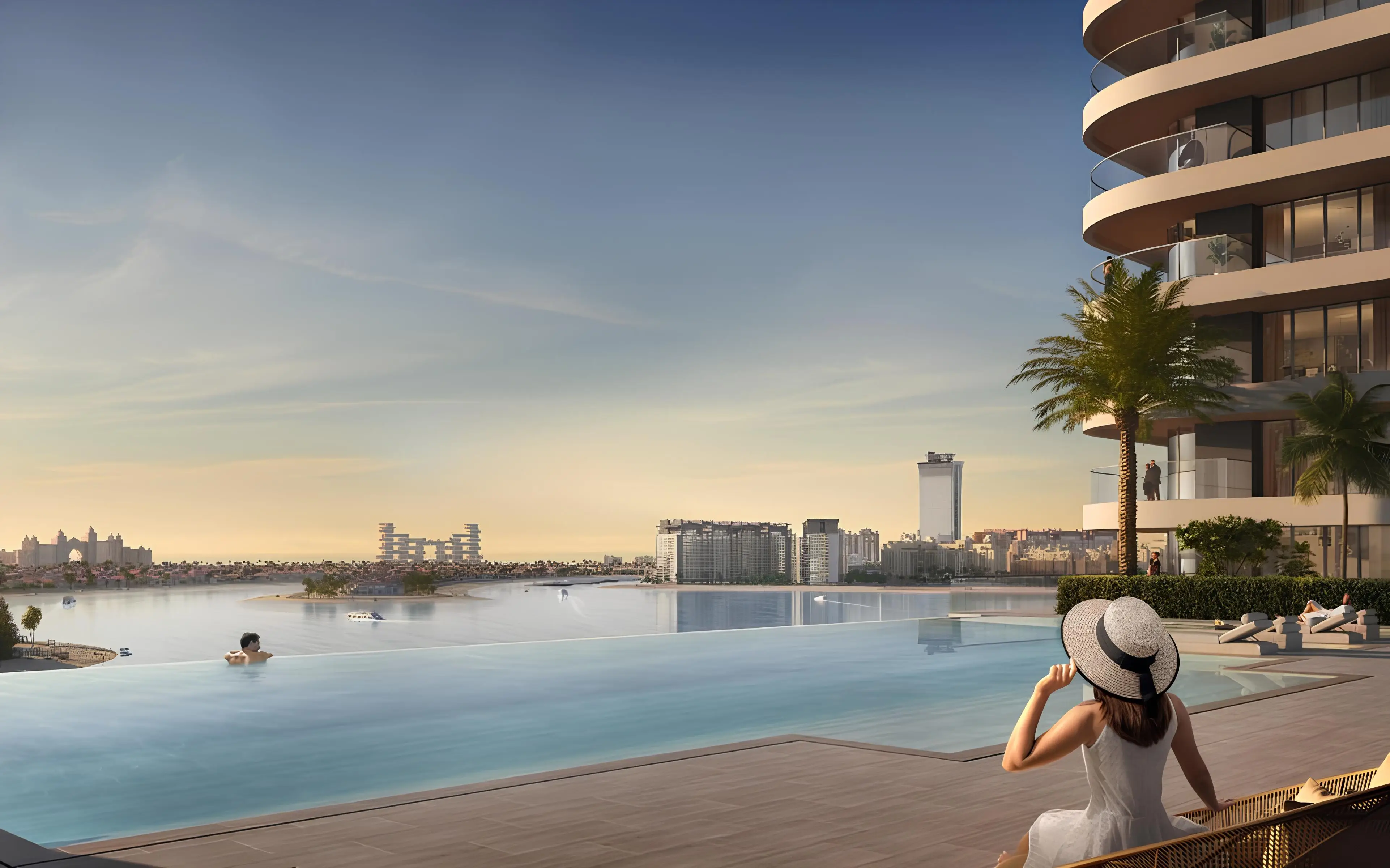 Bayview by Address Resorts infinity pool and waterfront view