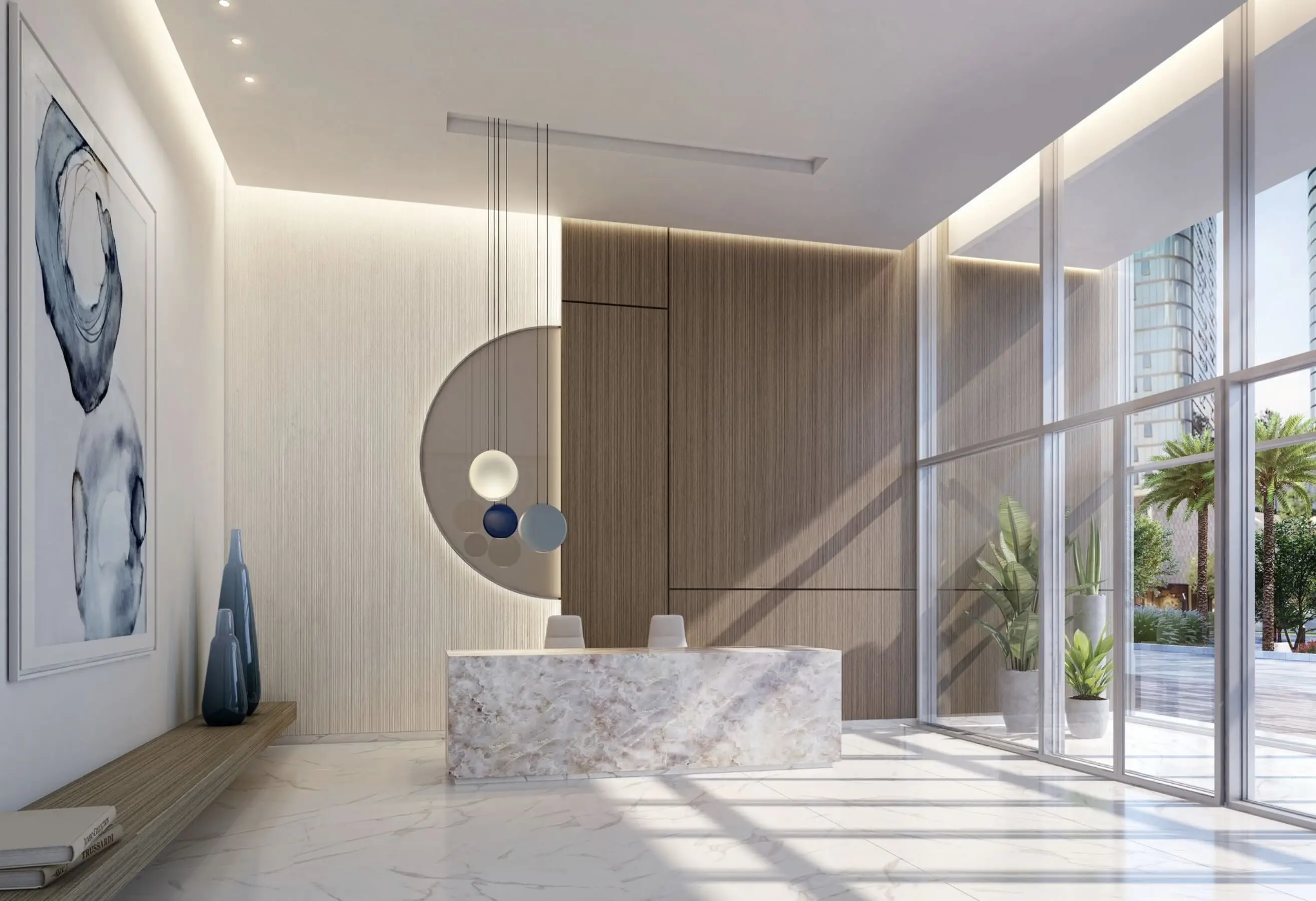 Beach Isle landscaped resident leisure space