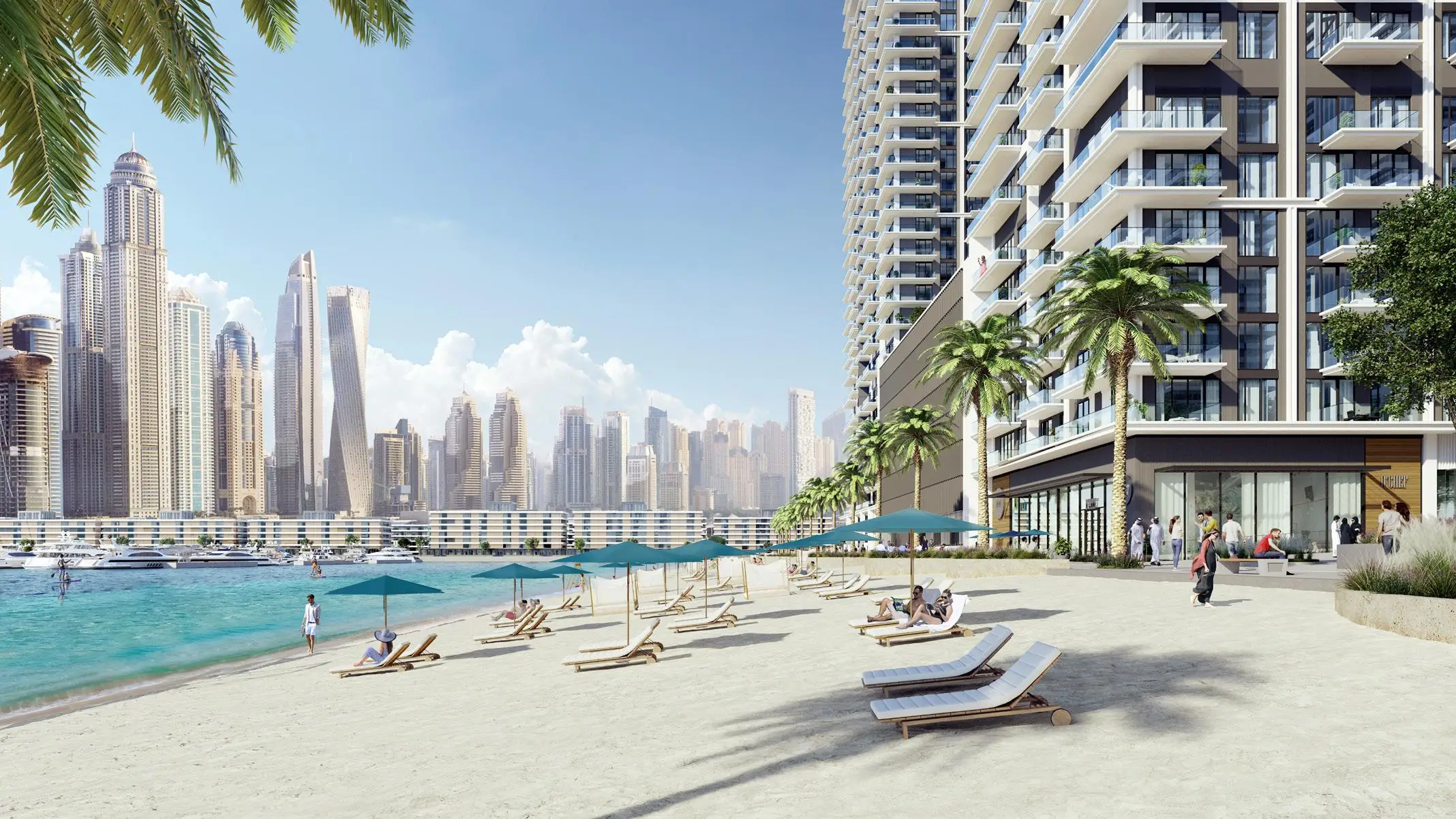 Beach Mansion modern twin-tower architecture