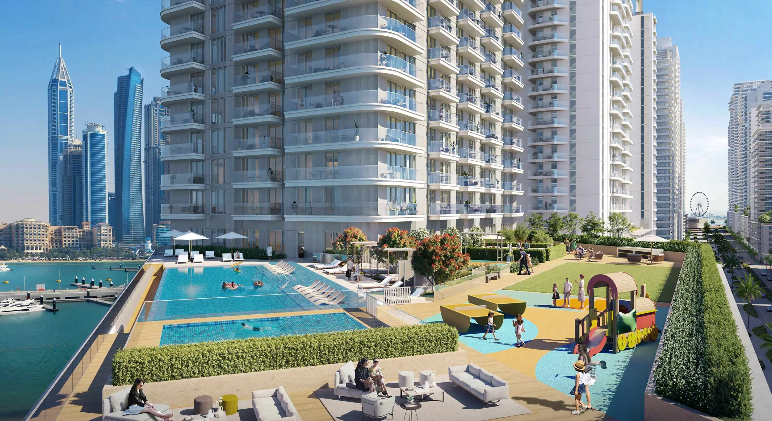 Beachgate by Address landscaped garden and resident amenities