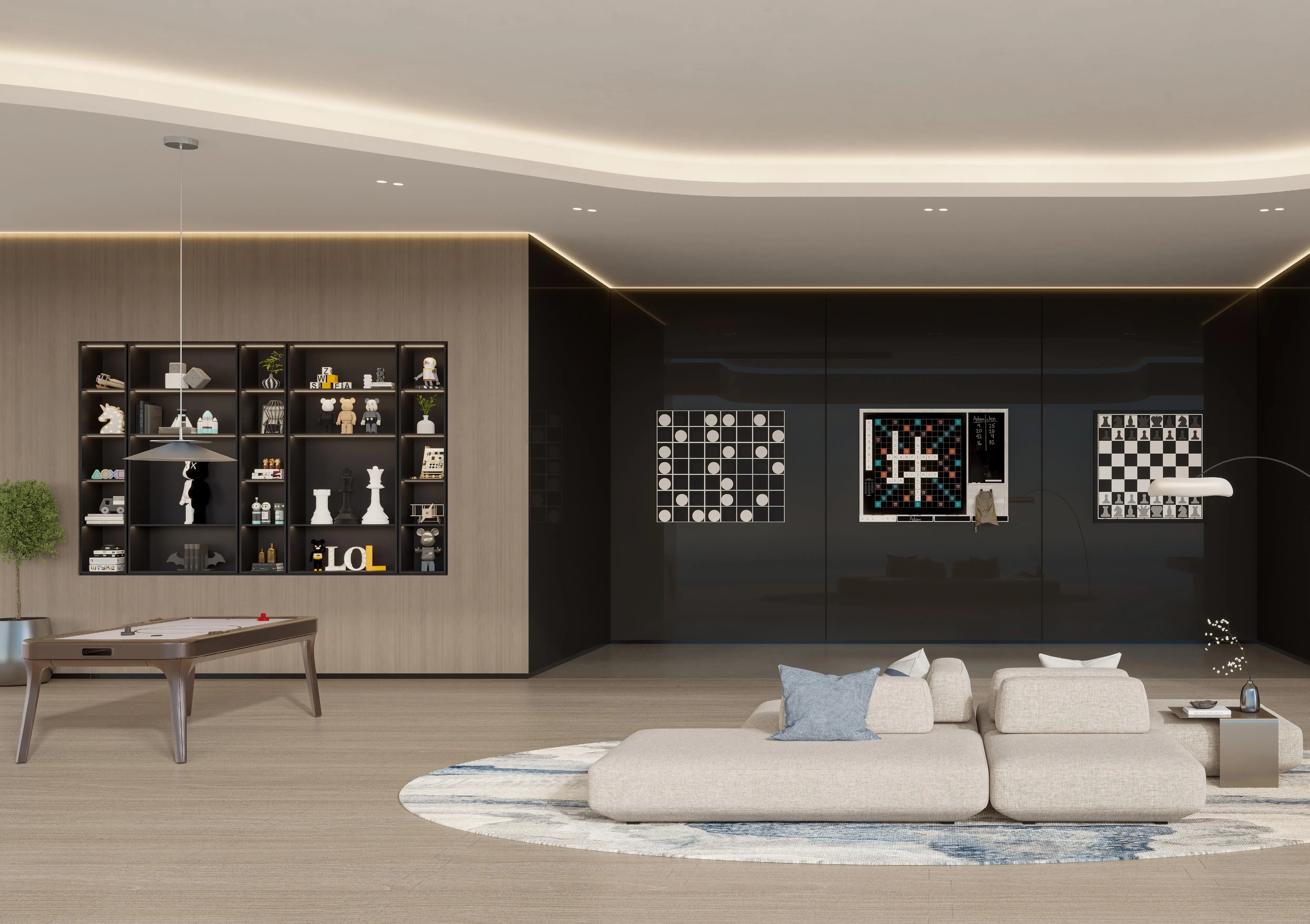 Games room within the Berkeley Tower workplace amenity collection