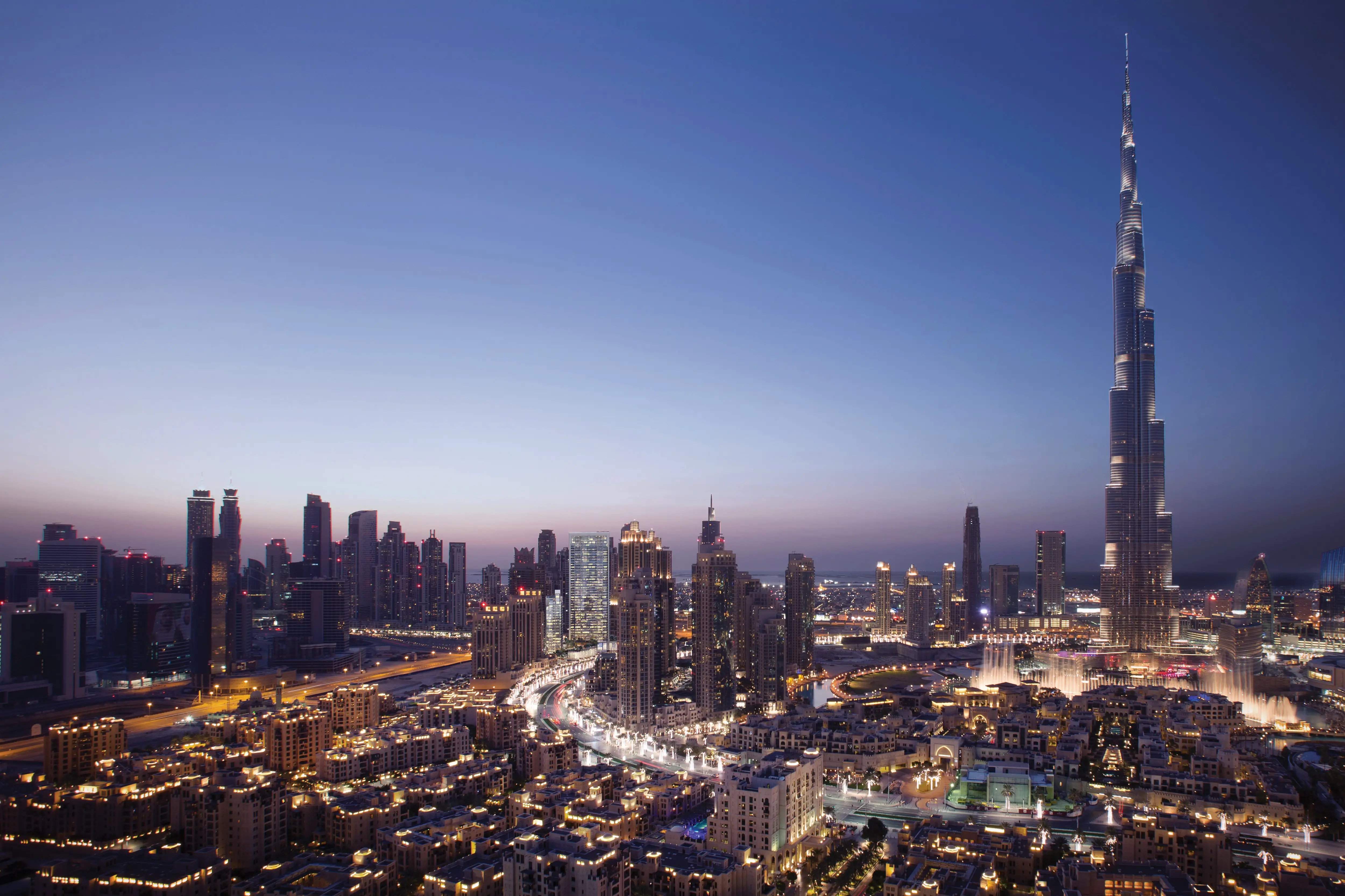BLVD Crescent panoramic Burj Khalifa and Downtown Dubai view