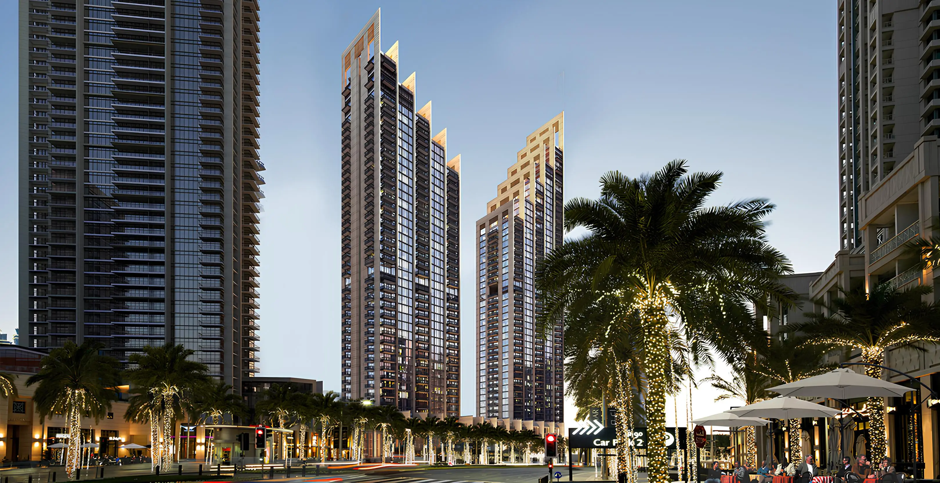 BLVD Heights towers from Mohammed Bin Rashid Boulevard
