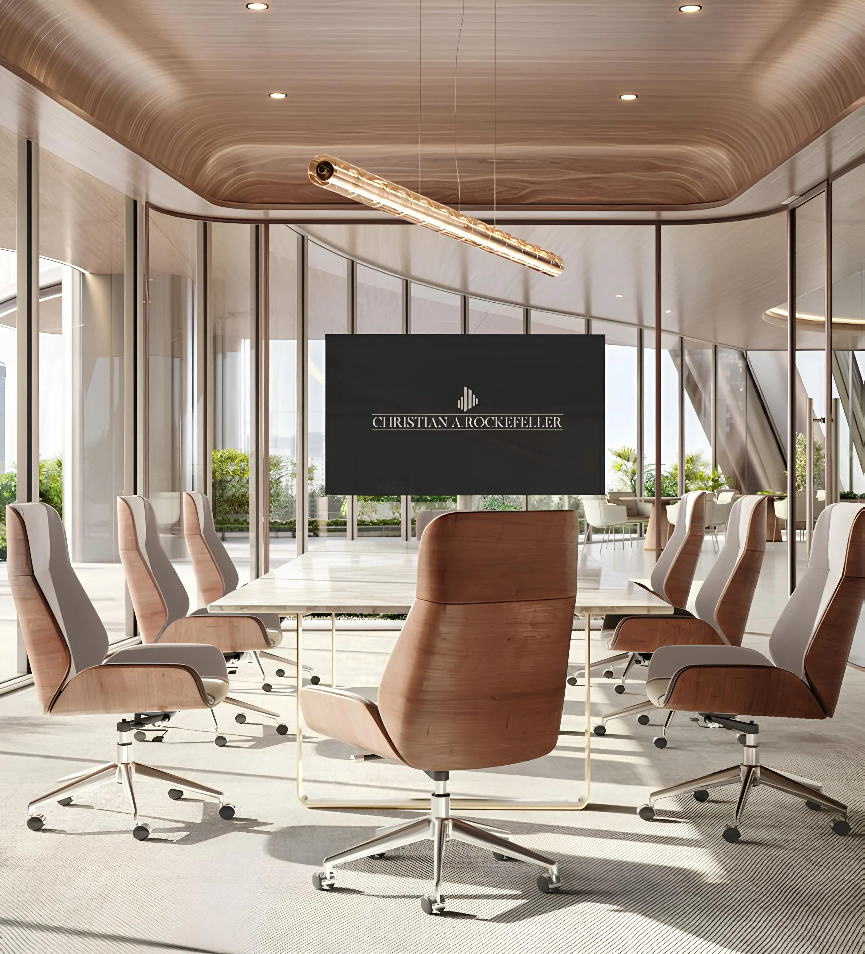 Executive boardroom at Christian A. Rockefeller Business Tower