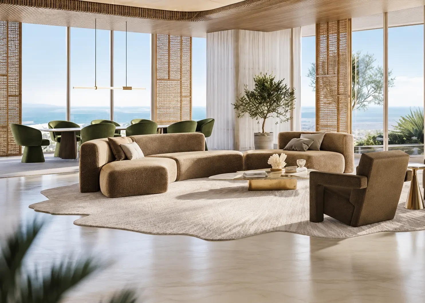 Executive office lounge inside Christian A. Rockefeller Business Tower Dubai