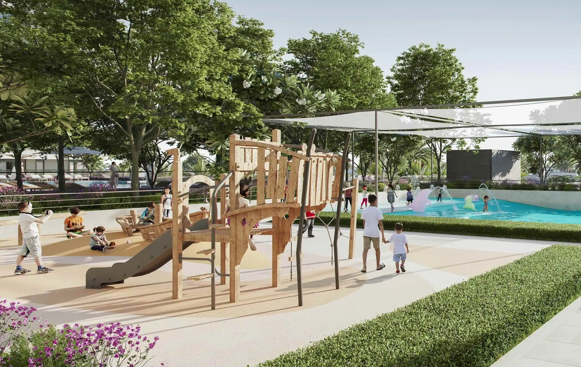Club Drive children's play area and splash pool