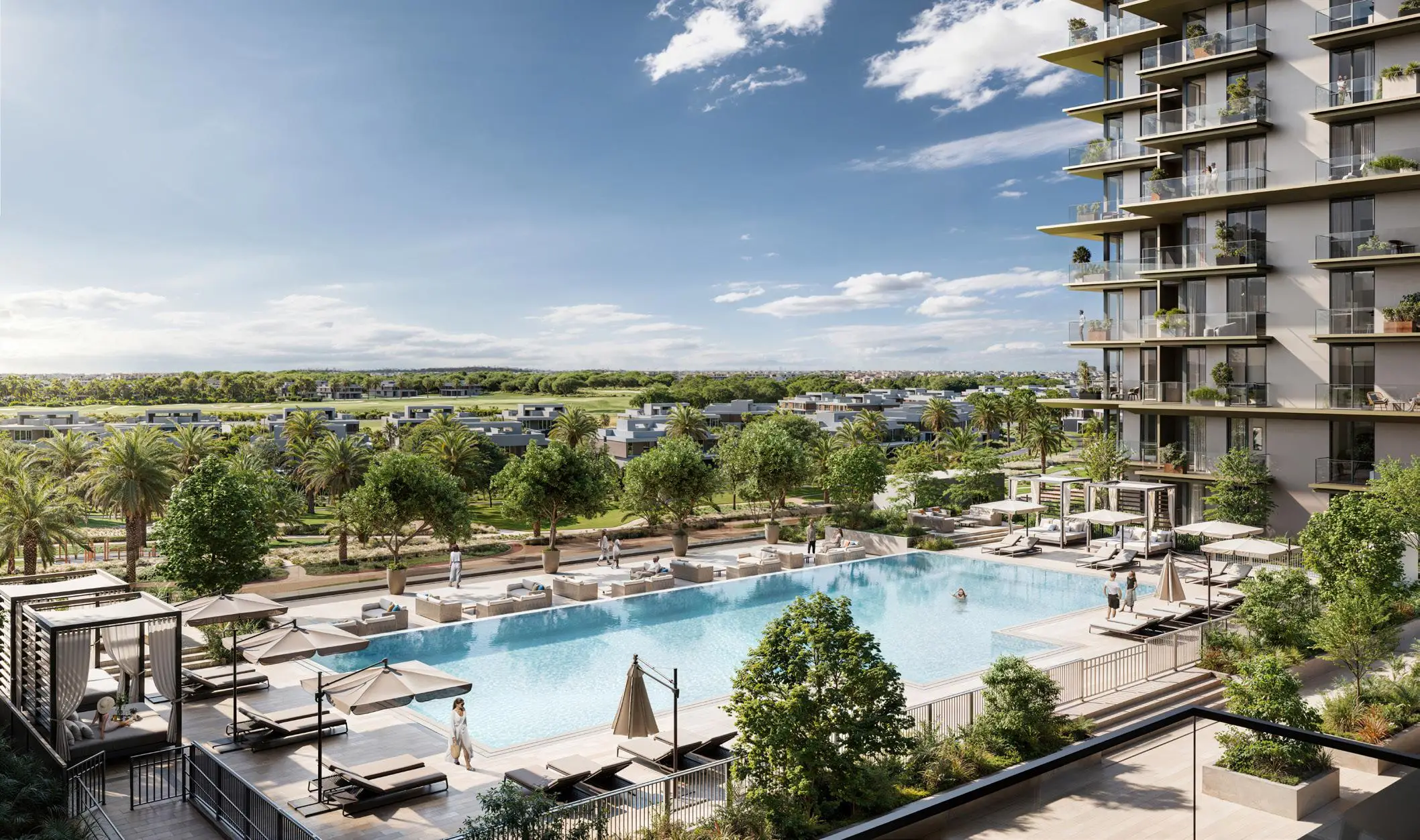 Club Place landscaped arrival architecture