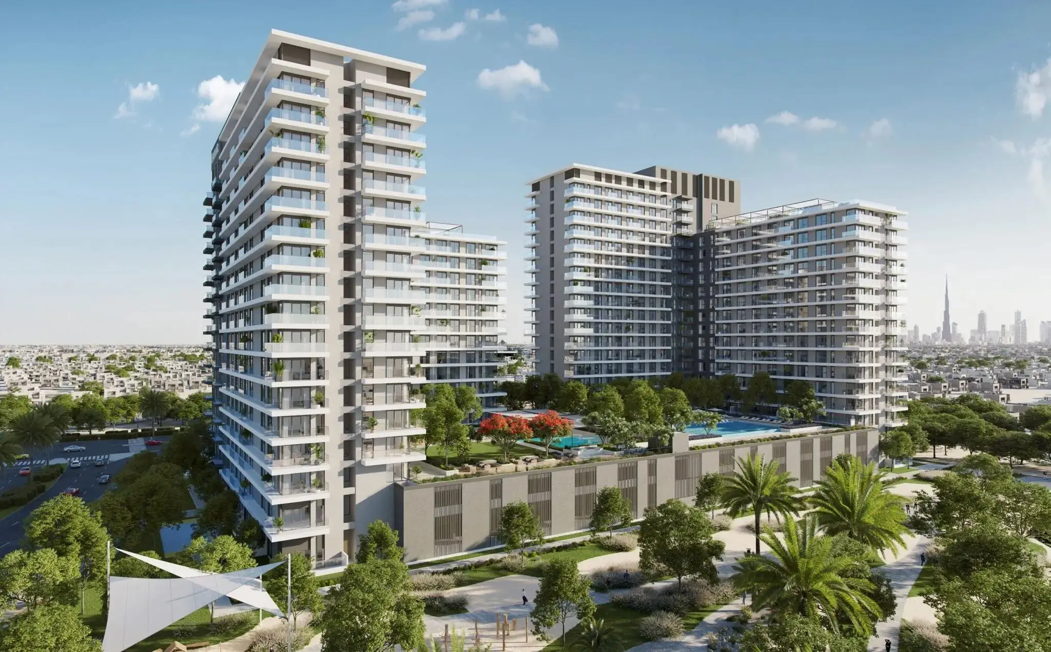 Club Place landscaped podium and swimming pool
