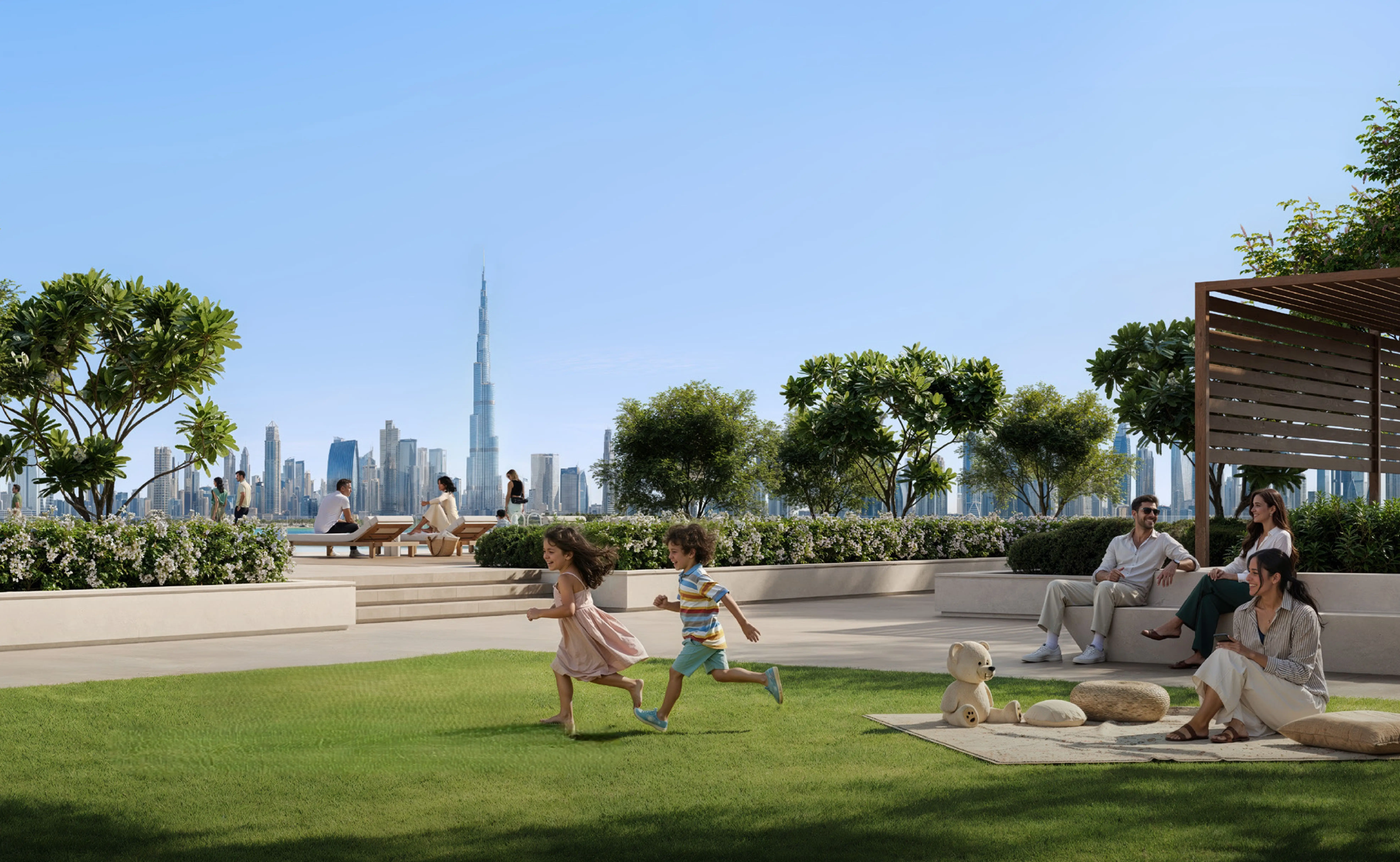 Creek Bay landscaped community lawn