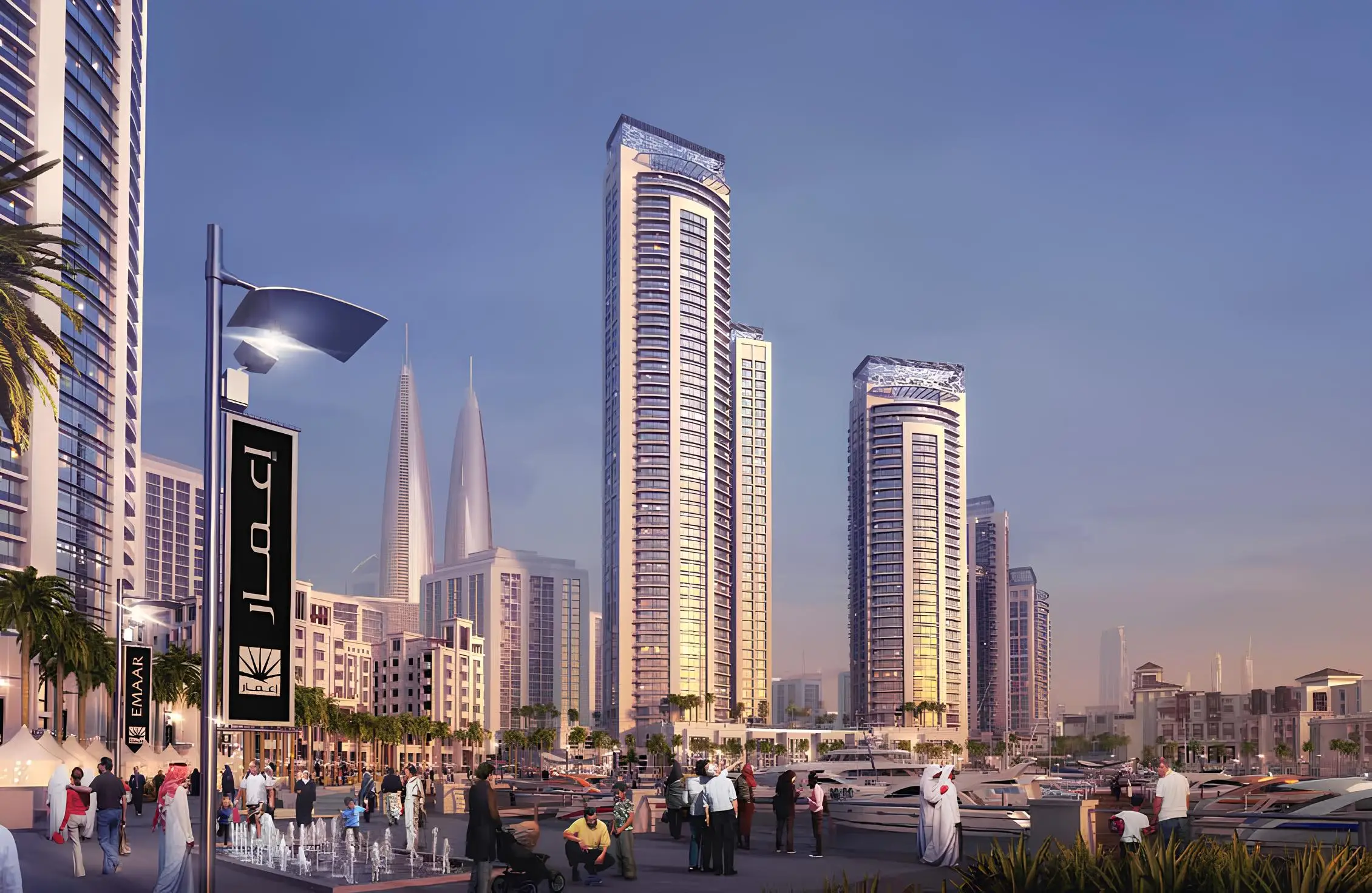 Open-plan dining room at Dubai Creek Residences