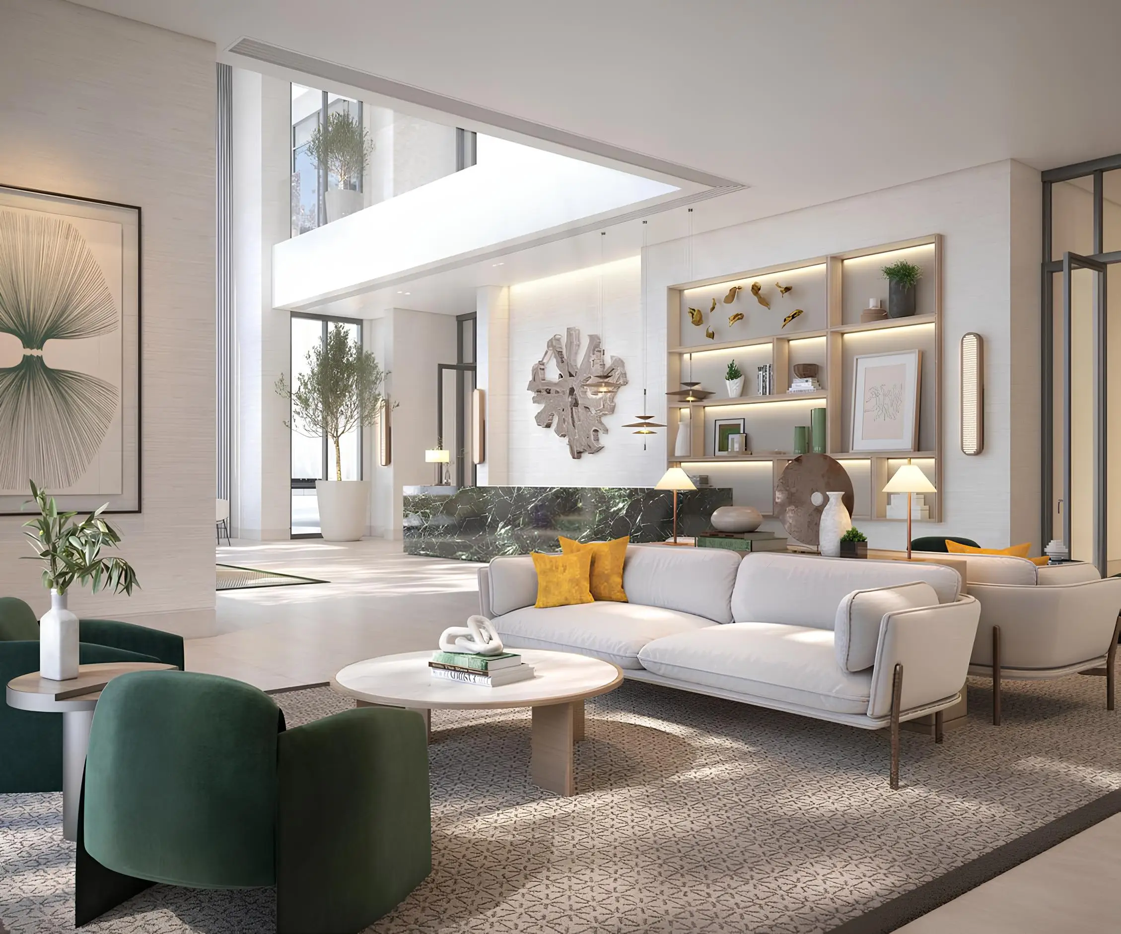 Elvira Dubai Hills Estate double-height resident lobby