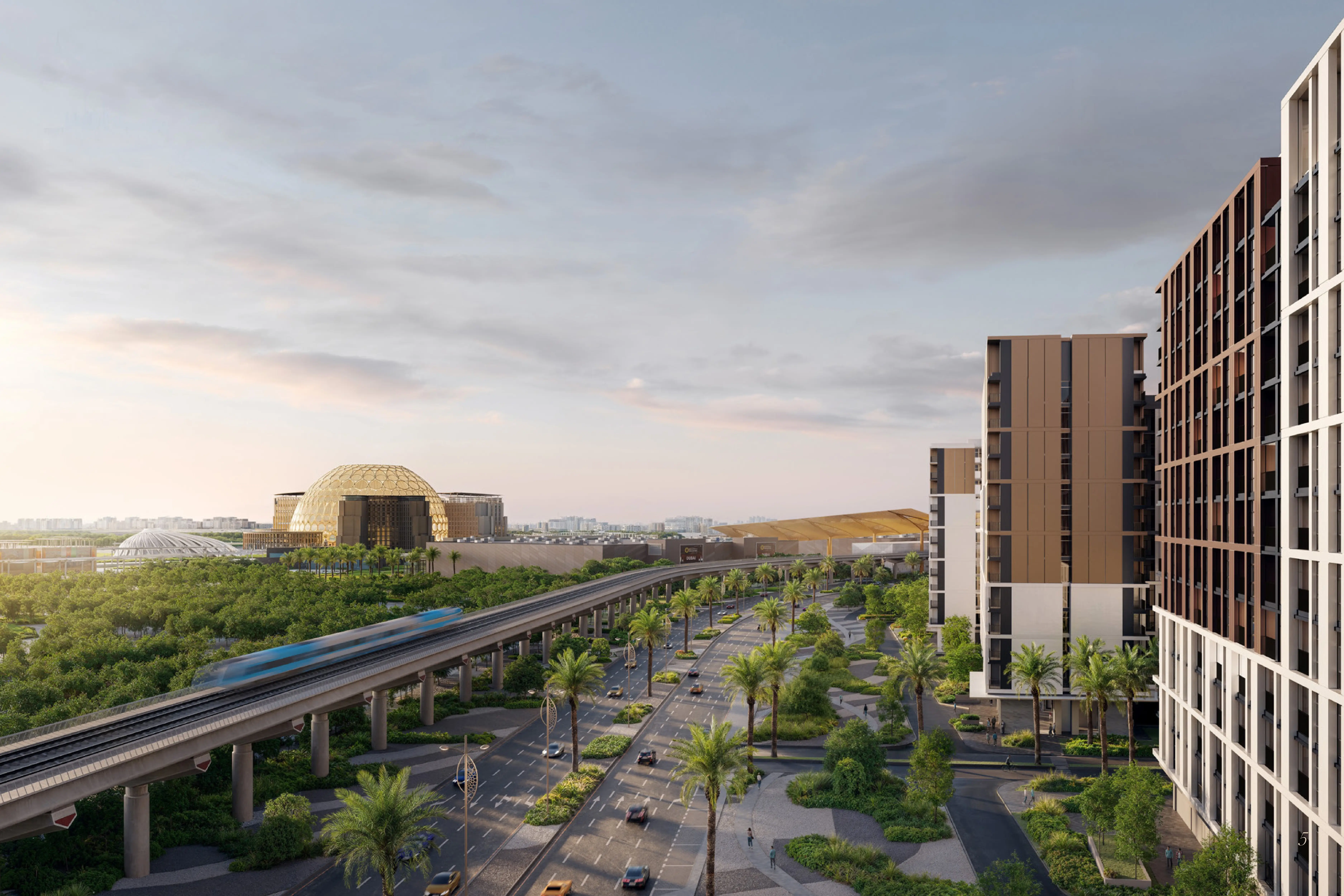 Terra Gardens residential towers and landscaped podium