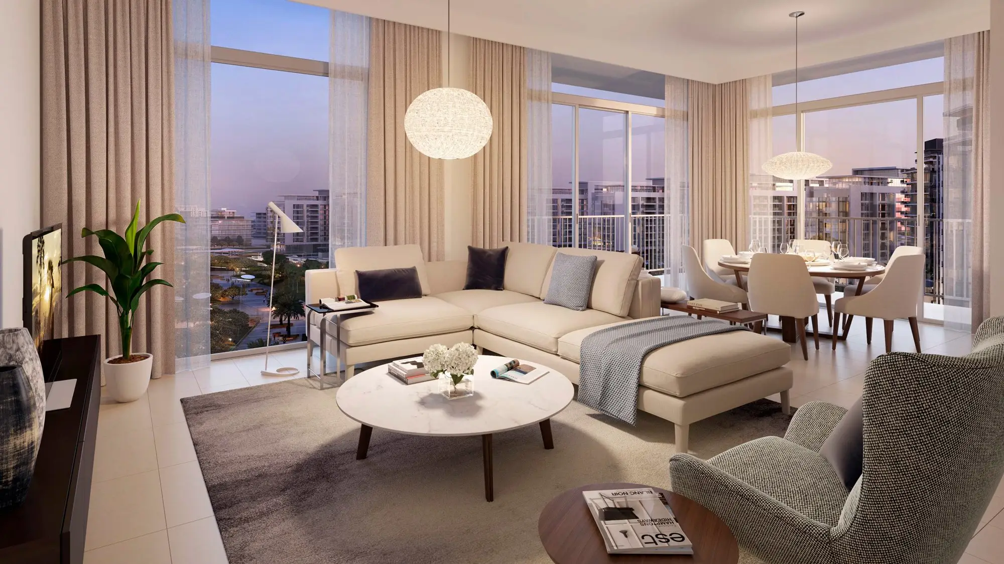 Executive Residences I dining and kitchen interior
