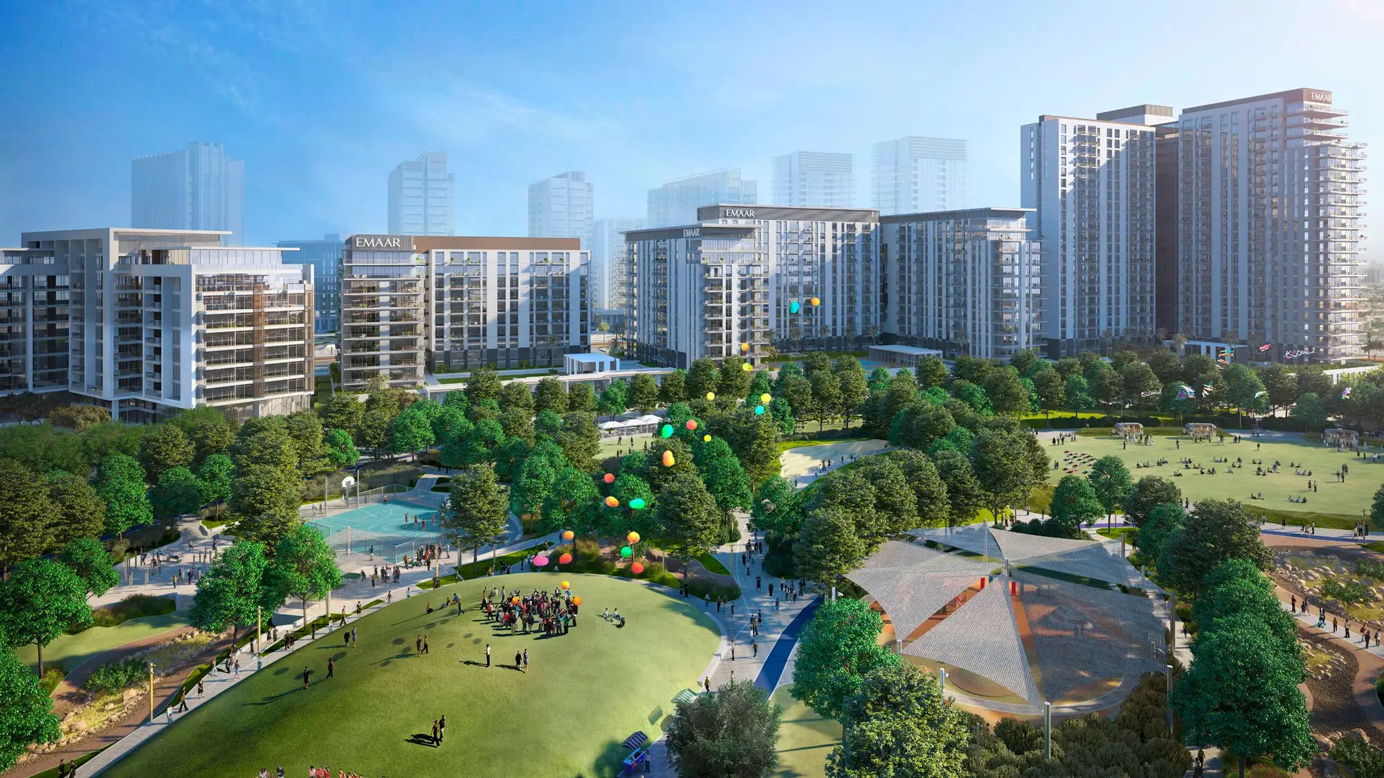 Executive Residences I swimming pool and landscaped deck