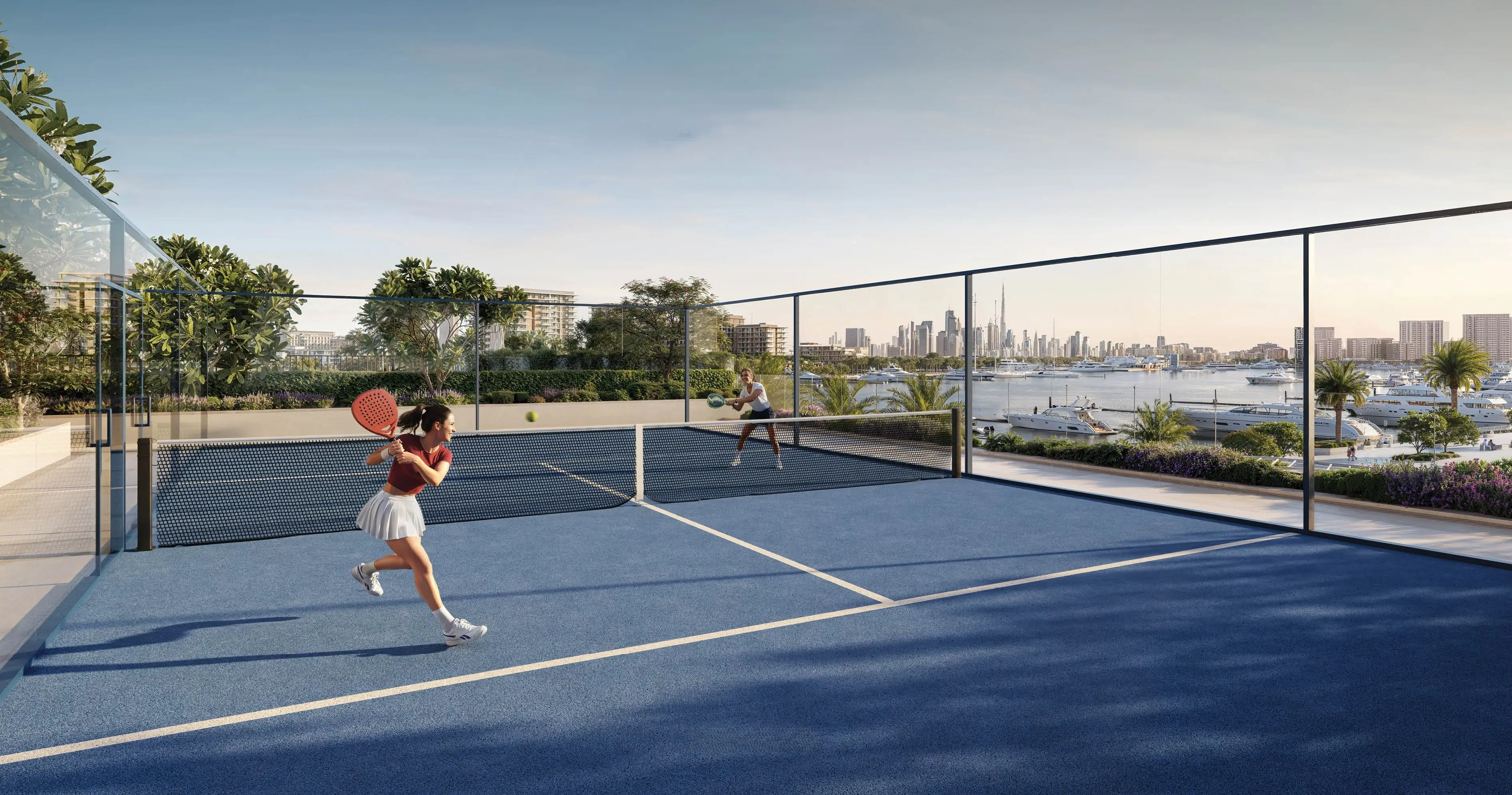 Padel court overlooking the marina near Fior 1