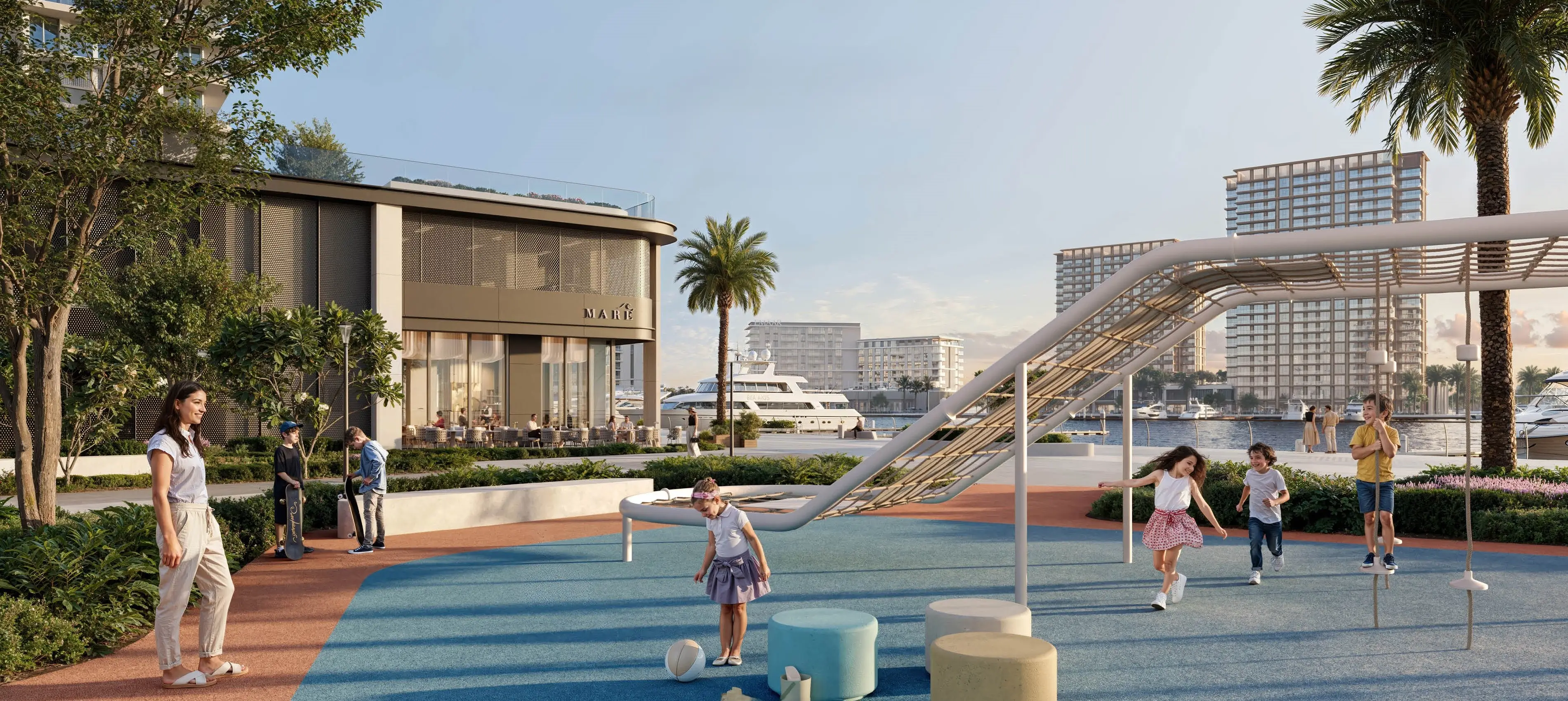Waterfront children's playground near Fior 1 at Rashid Yachts and Marina