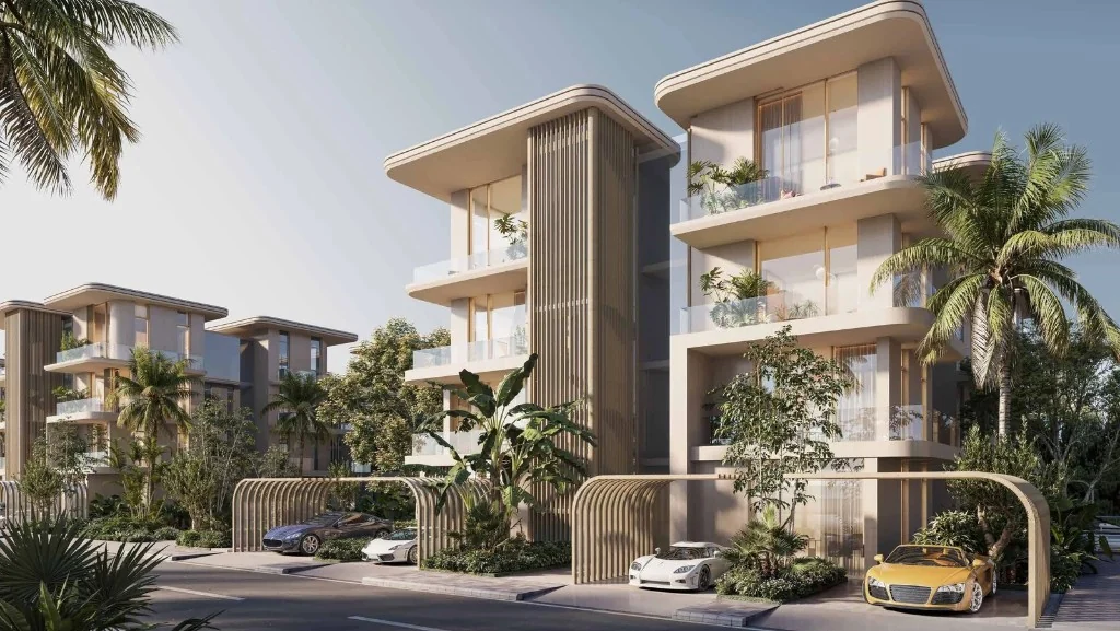Waterfront apartments on Yas Canal at golden hour — Manchester City Yas Residences by Ohana, Abu Dhabi