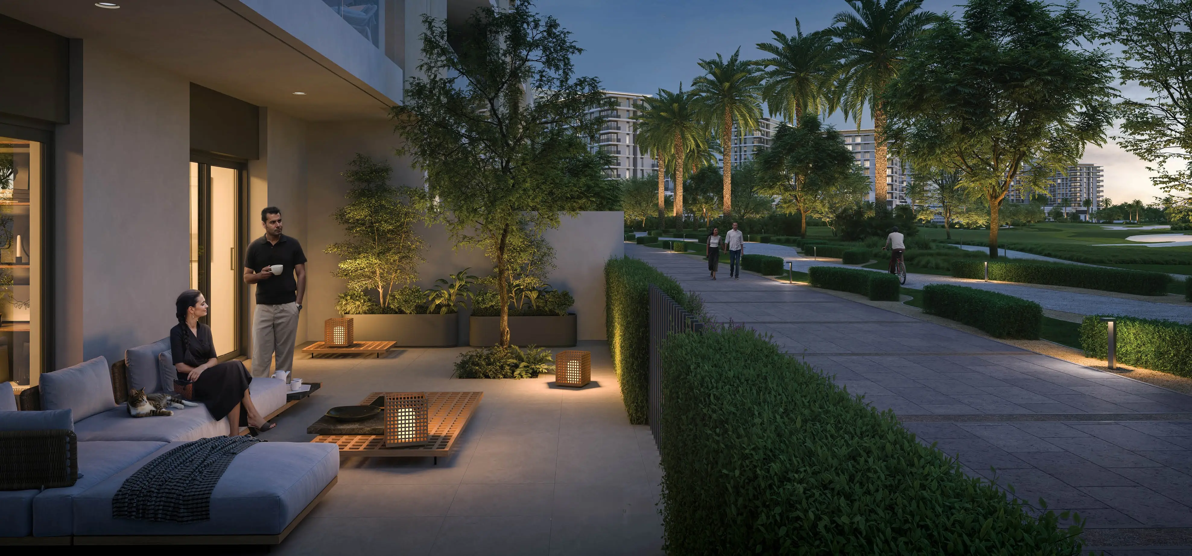 Golf Hills infinity pool and landscaped leisure deck