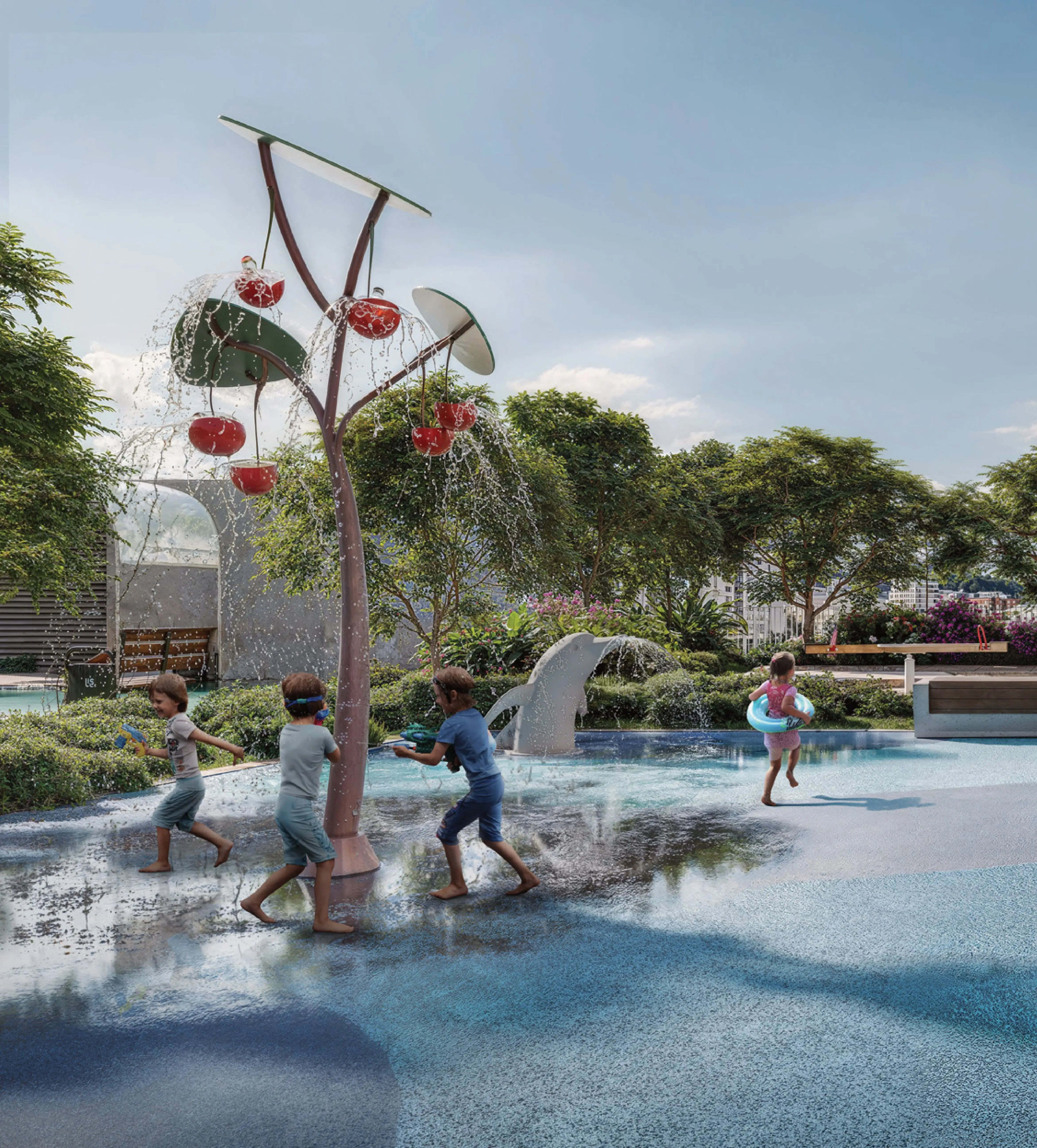 Golf Hillside contemporary 20-storey architecture