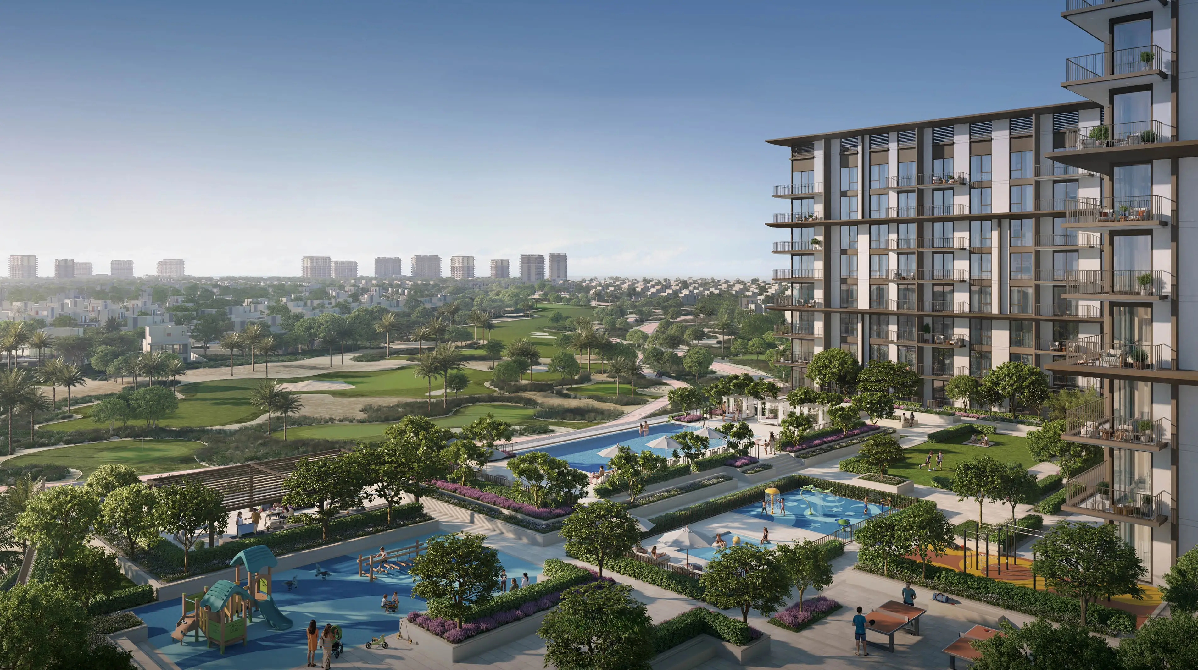 Golf Trails amenity podium and golf views