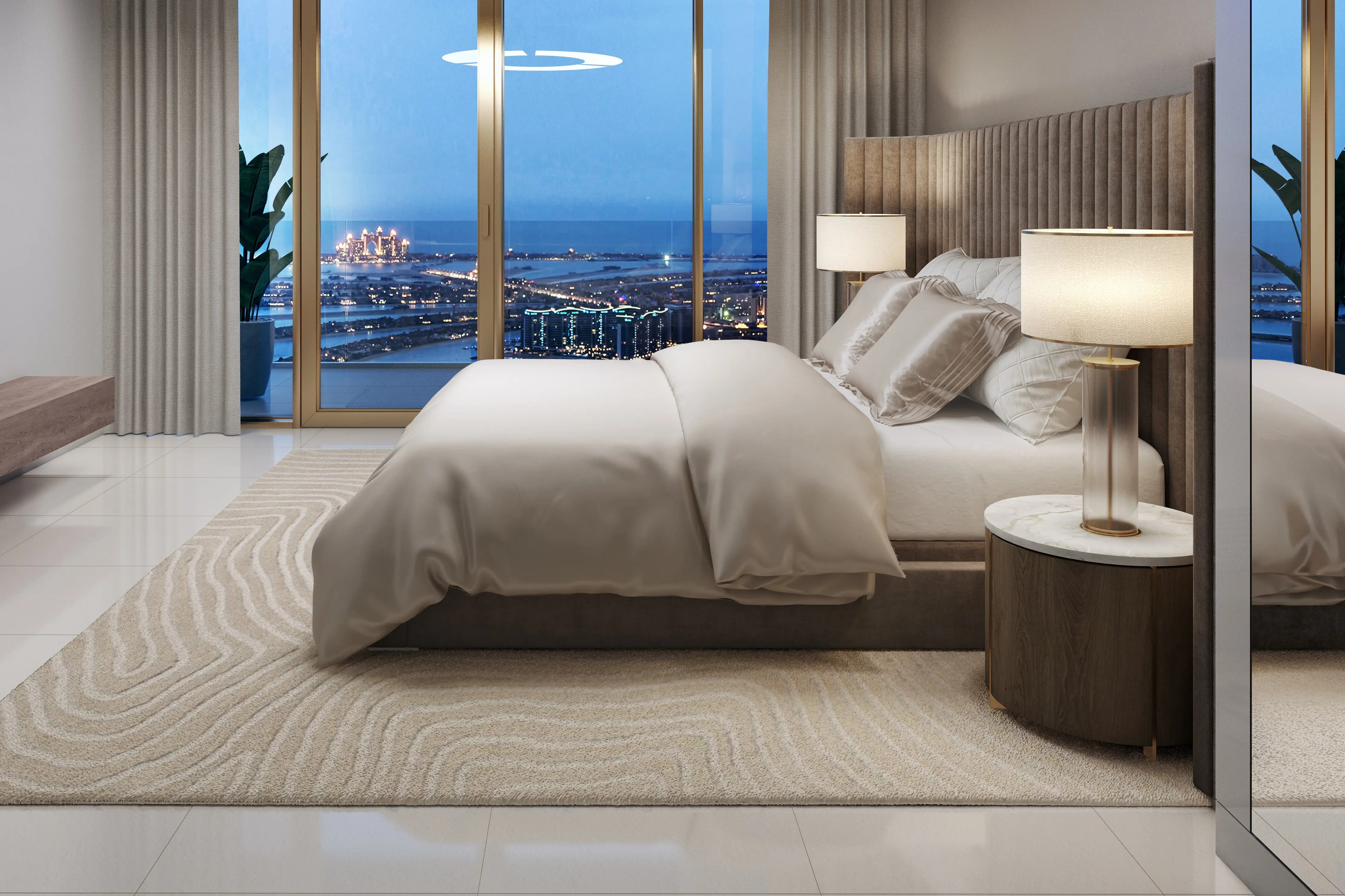 Grand Bleu Tower Palm Jumeirah and Dubai Marina views