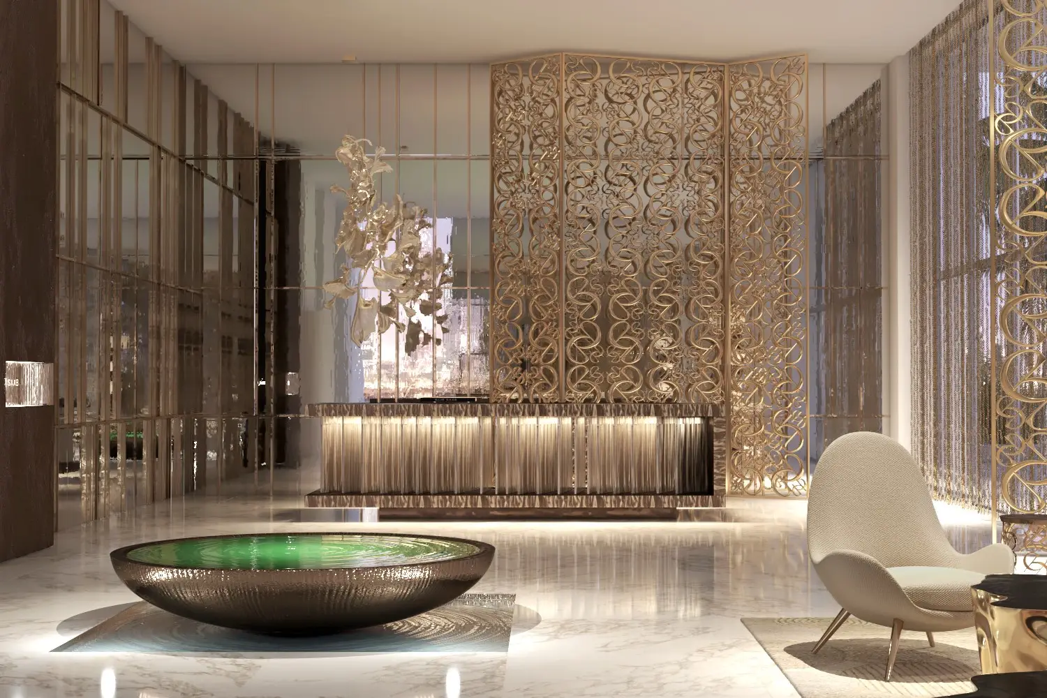 Grand Bleu Tower landscaped resident amenities