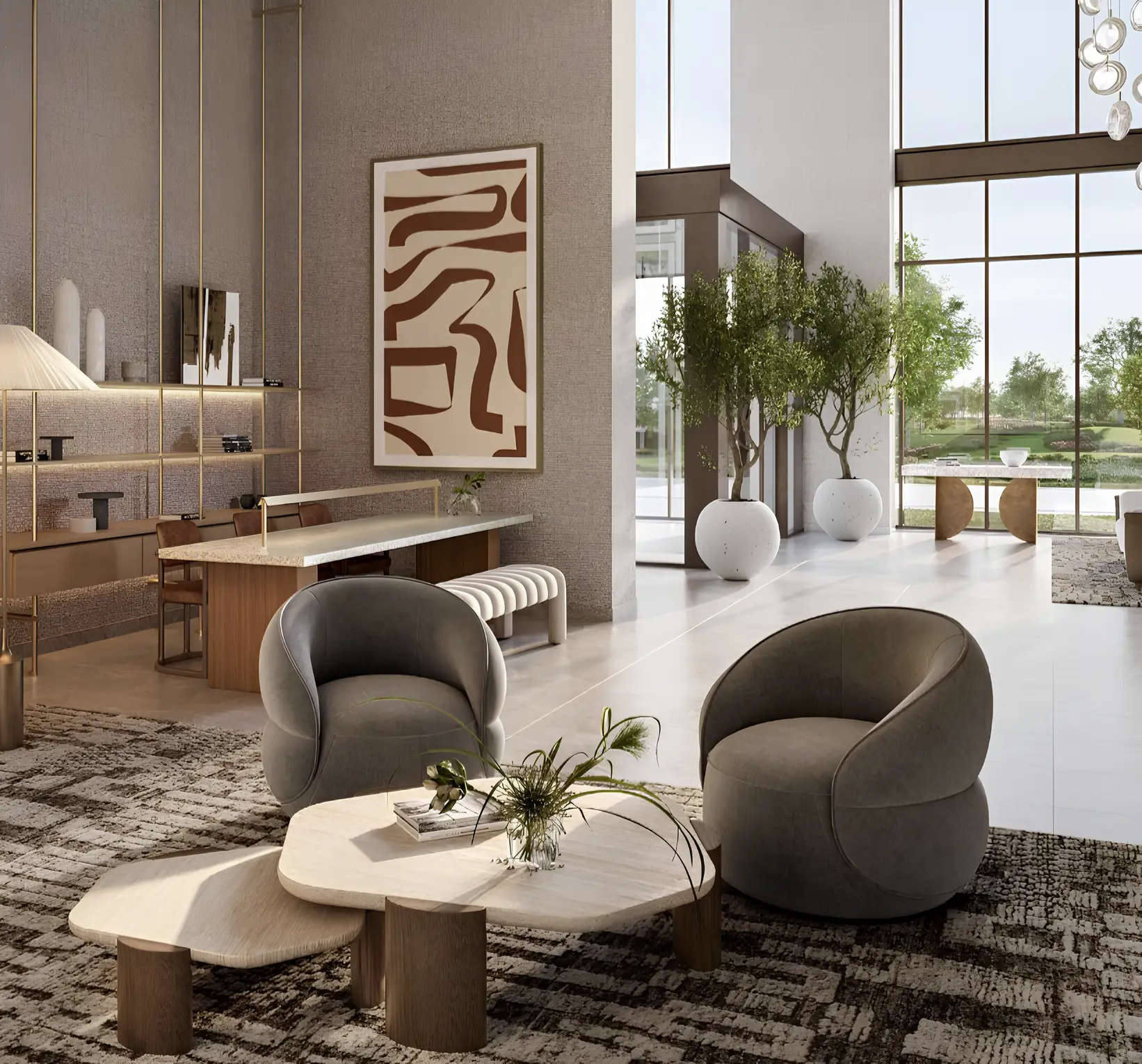 Grove Ridge residential towers and landscaped podium