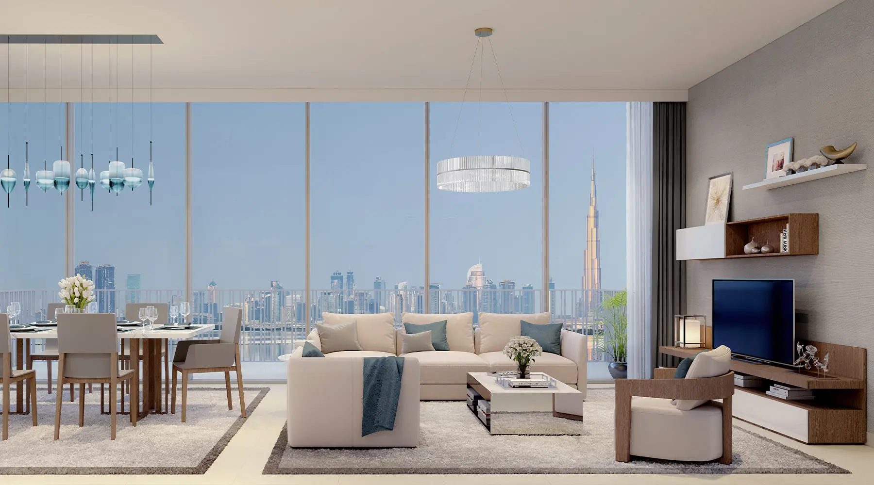 Harbour Gate waterfront and Dubai skyline setting