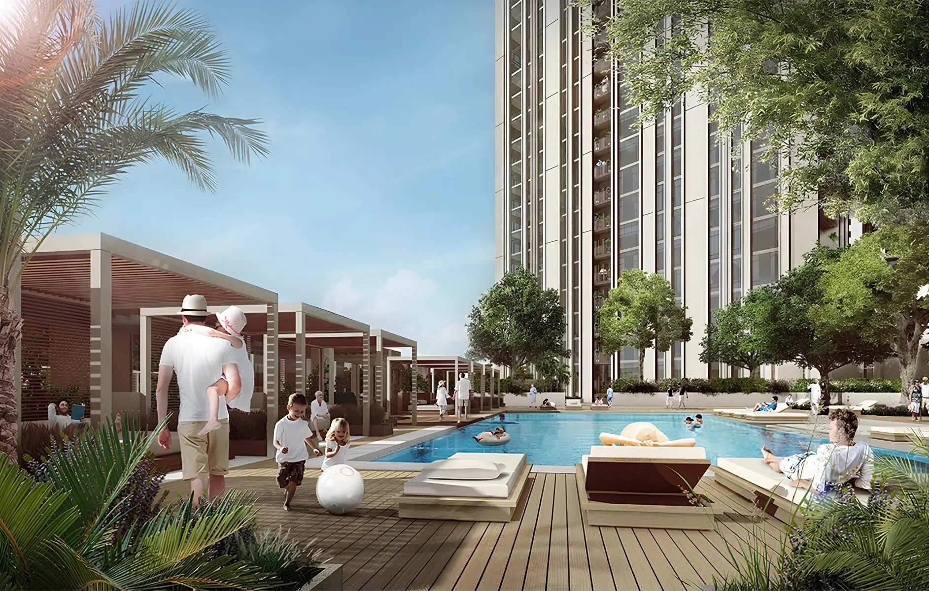 Harbour Gate contemporary 31- and 37-storey architecture