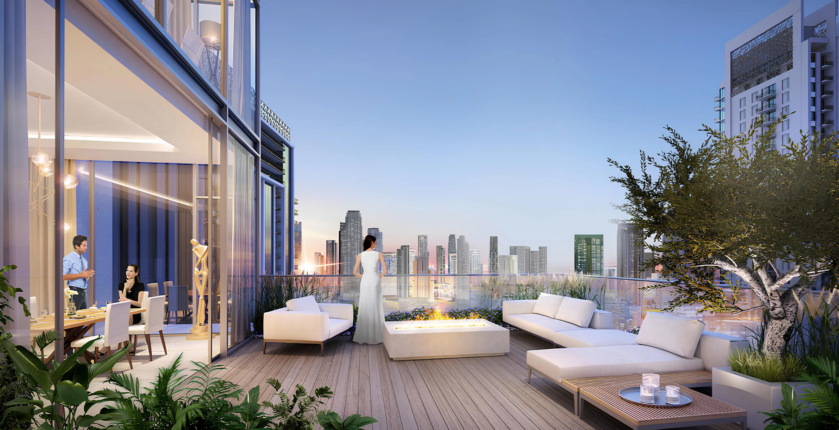 Harbour Gate apartment bedroom with panoramic views