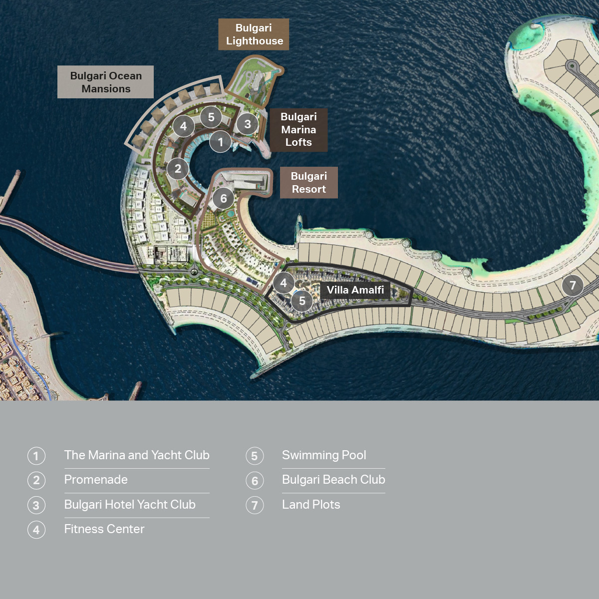 Static map context for Jumeirah Bay Island