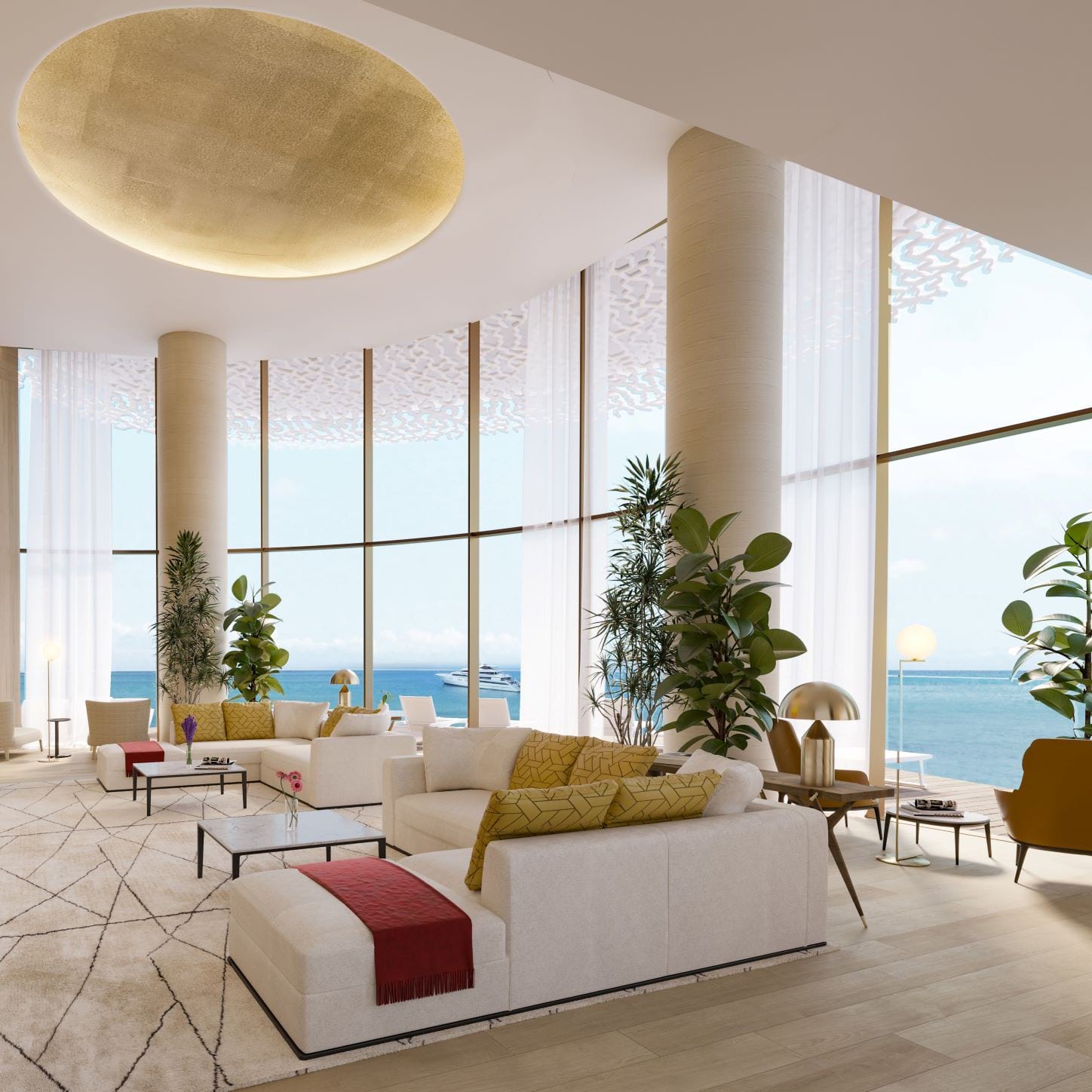 Five bedroom penthouse terrace at Bulgari Lighthouse