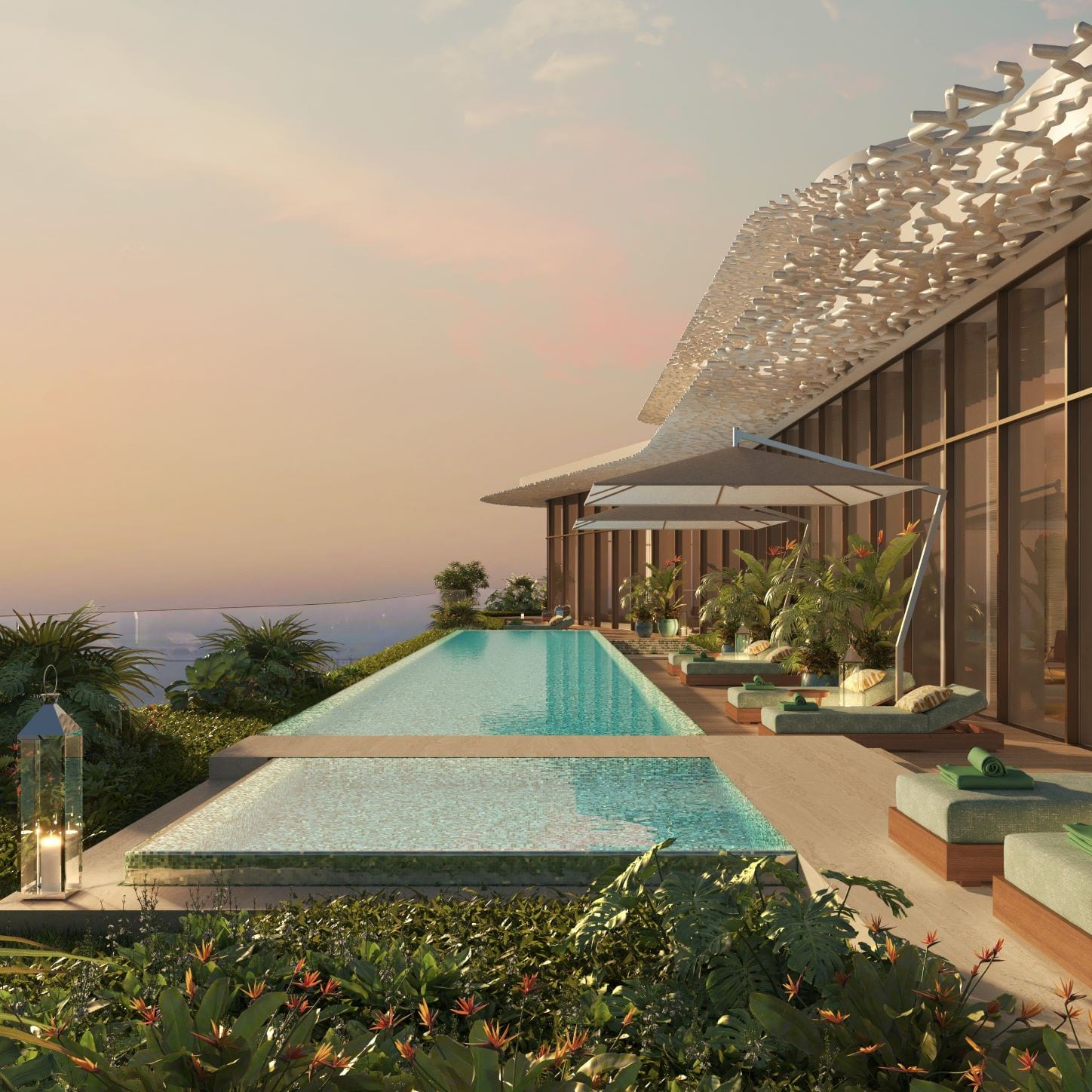 Sky villa interior at Bulgari Lighthouse