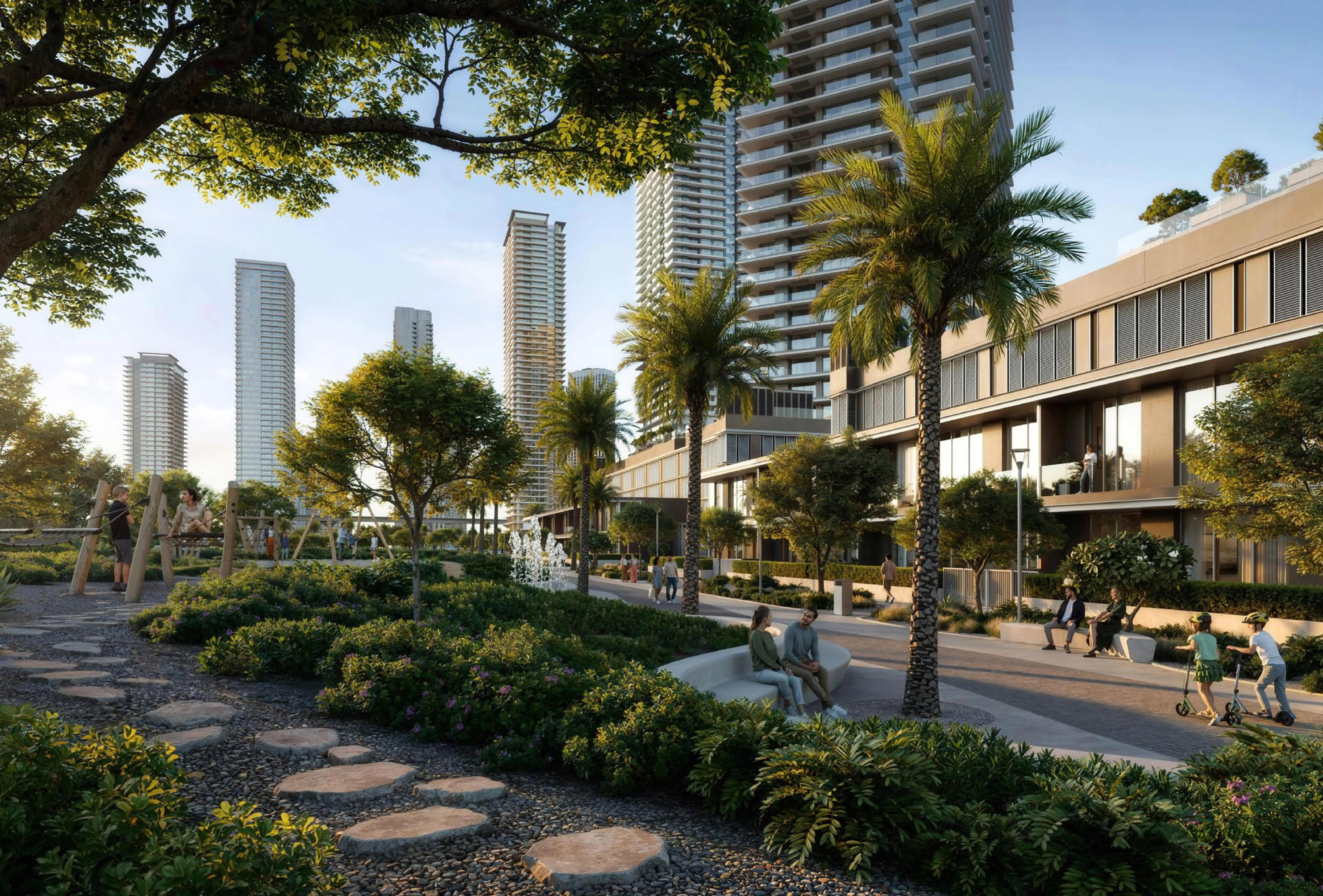Lyvia by Palace social amenities overlooking Dubai Creek Harbour