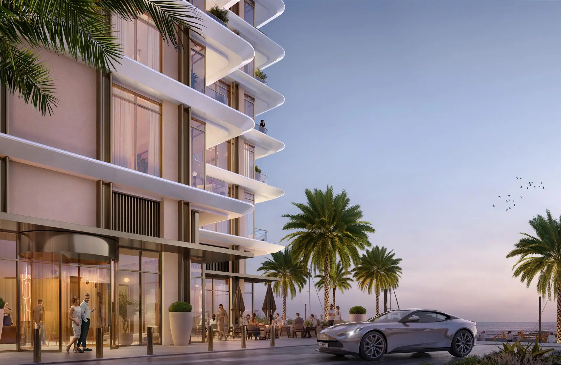 Marina Views waterfront promenade at Rashid Yachts and Marina