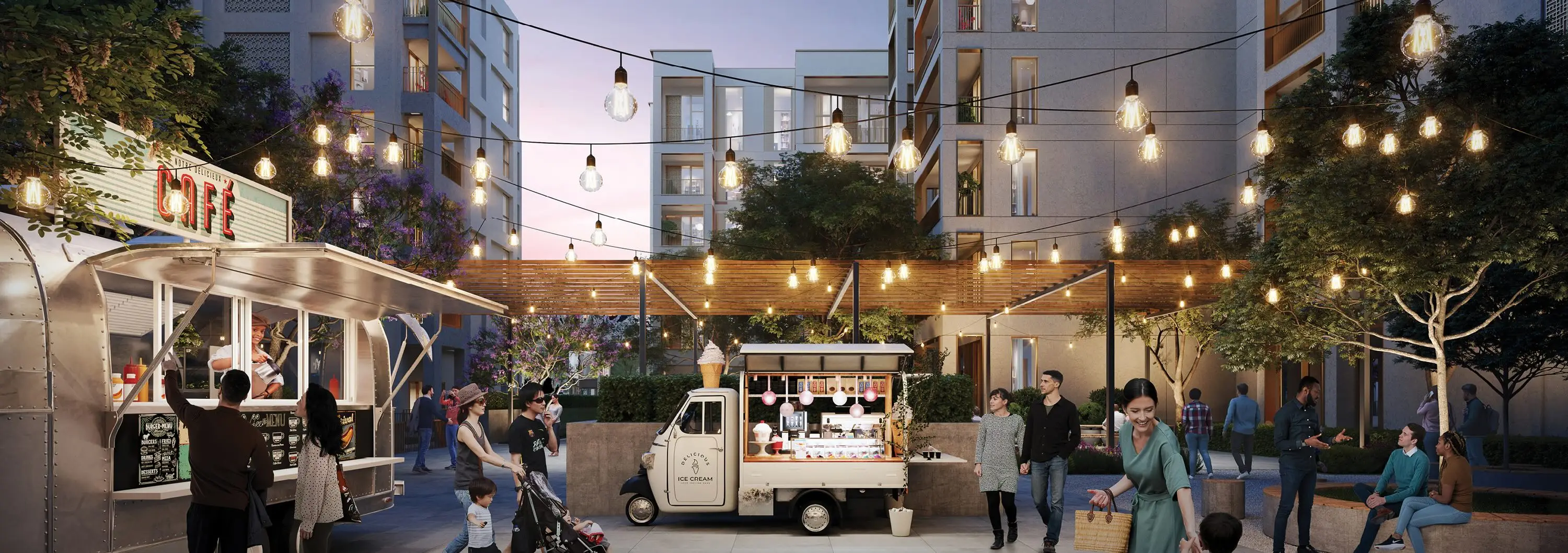 Moor retail and dining street at Creek Beach