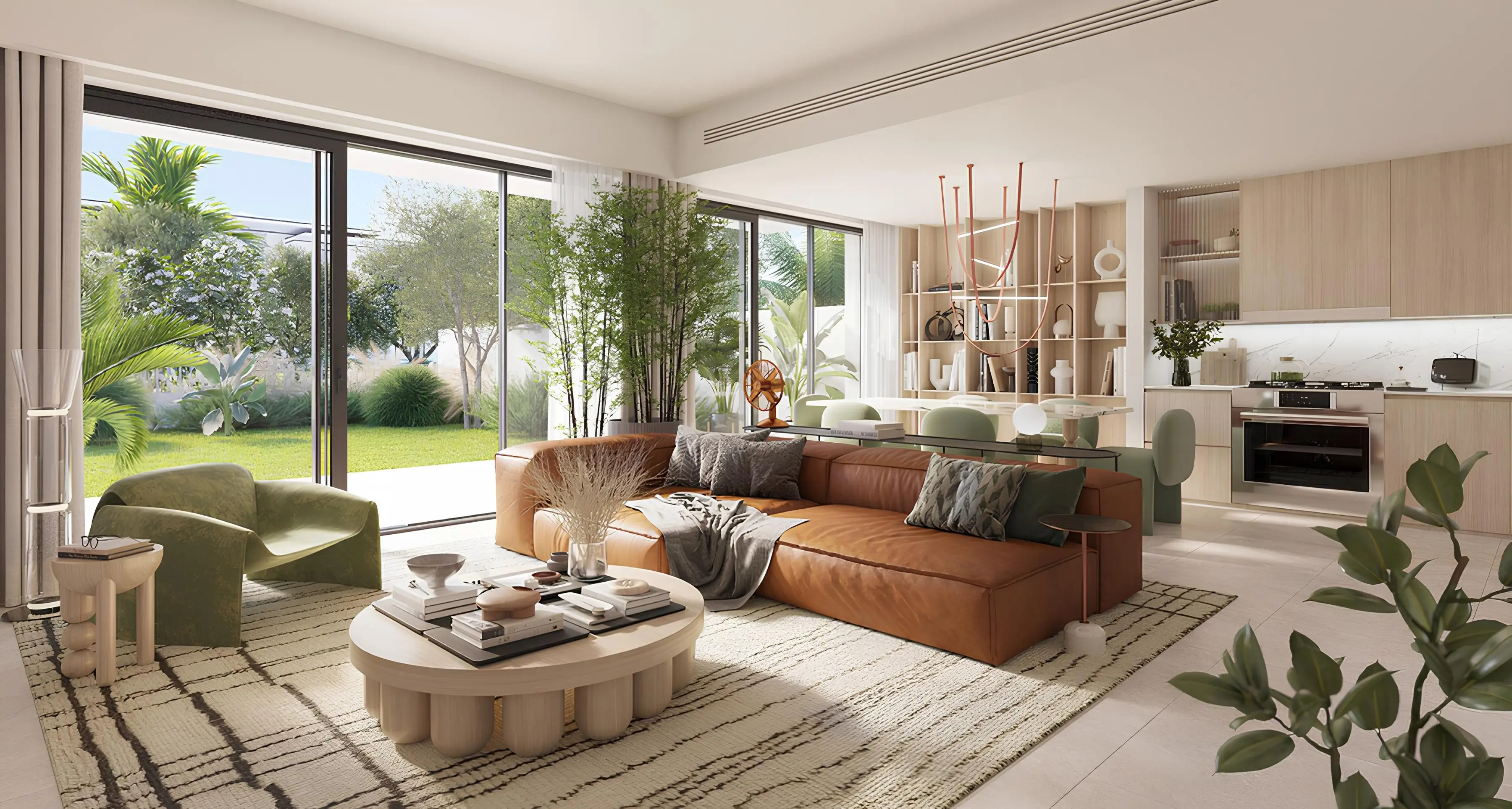 Nima townhouse living room and open kitchen