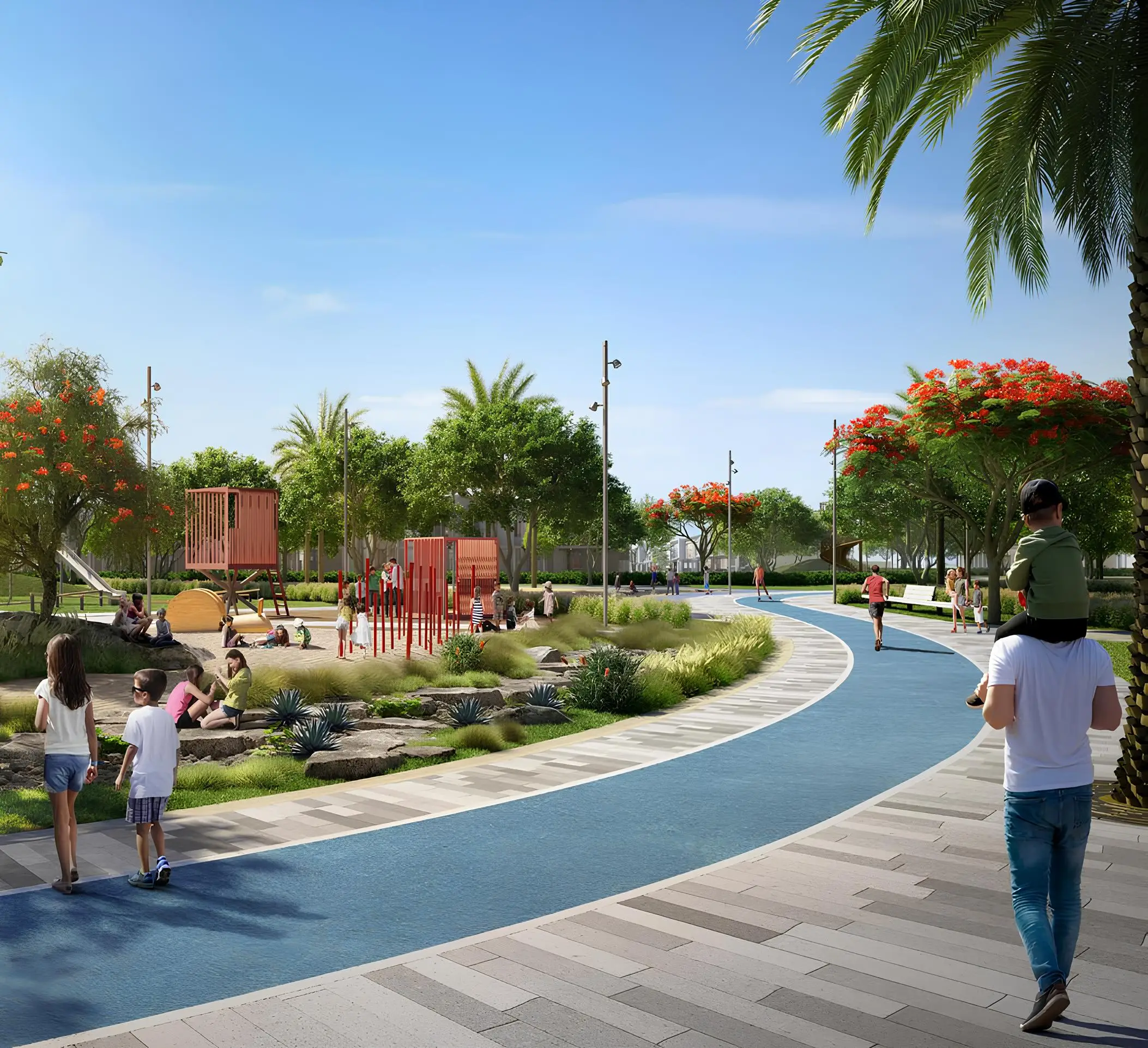The Valley park, play areas and running track